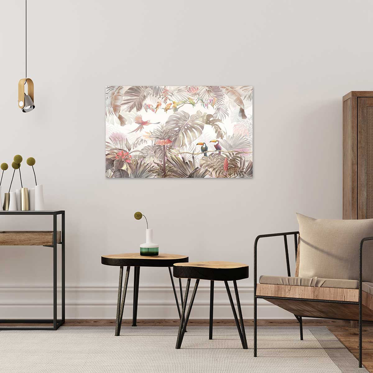 Tableau jungle jardin d'eden - 80x50 cm - 2