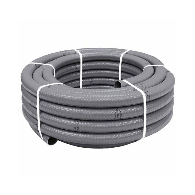 Tubería PVC Flexible Hidrotubo Gris Ø 20 mm | Rollo 50 metros | Ideal ...