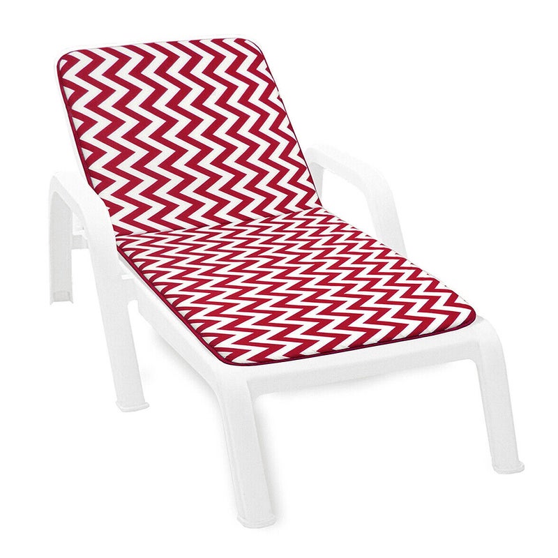 Poduszka Na Leżak 100% Wyprodukowano We Włoszech Miękki Leżak Składanie Czerwony Zygzak