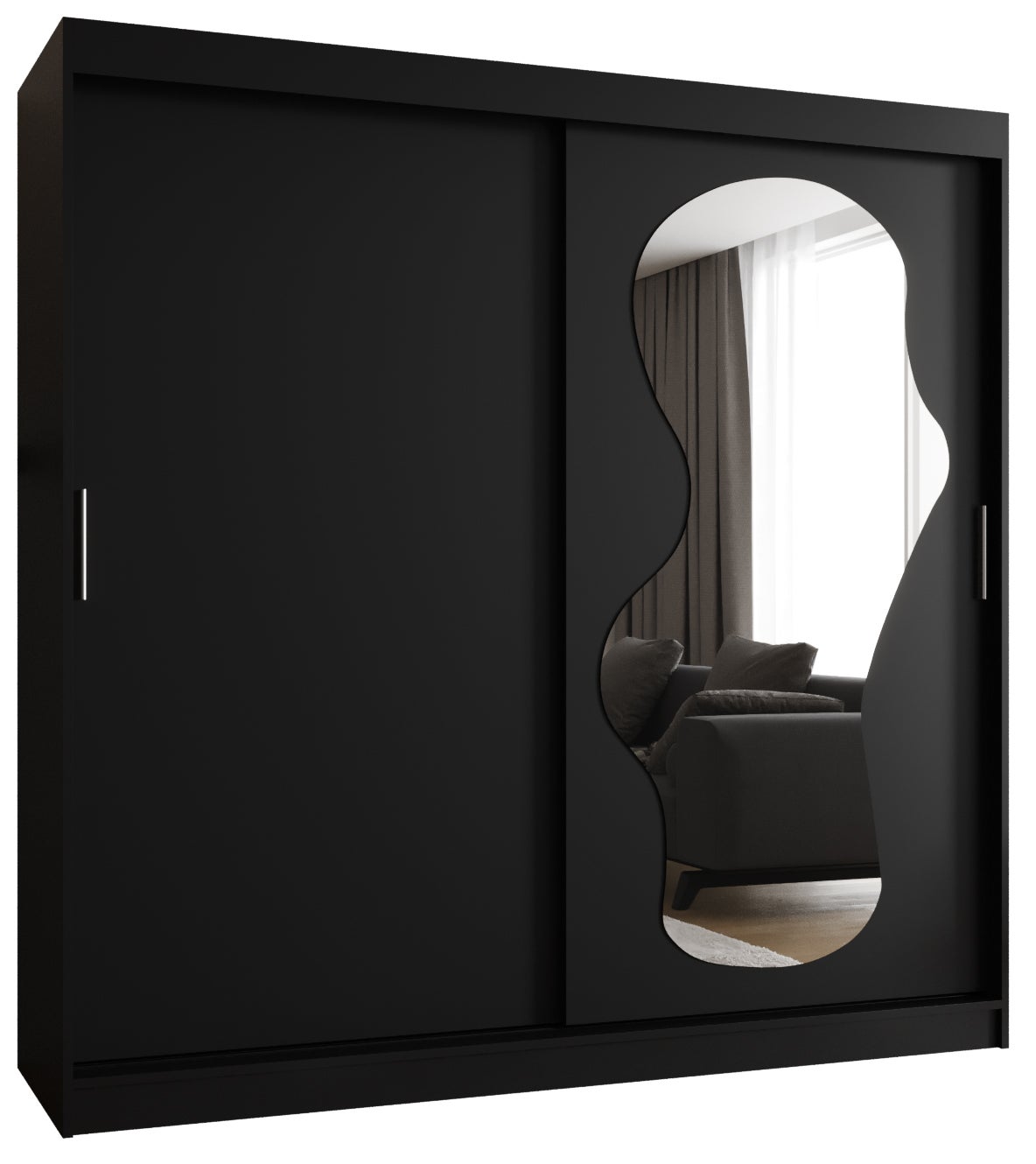 Szafa przesuwna garderoba ULTRA 200 x 62 x 200 cm Czarny - Abiks Meble