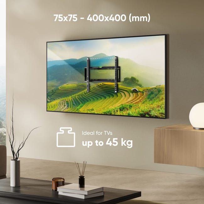 Supporto TV Parete Fisso Ultra-sottile Per 26-55 Pollici - VESA 200x200 Fino 400x400 - Foto 5