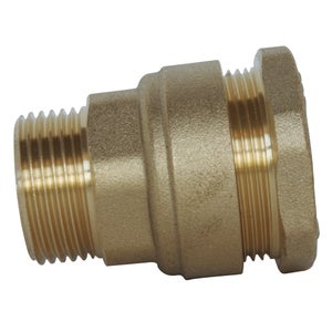 Raccord Laiton Droit Pour Tube PE 20 Mm - Mâle 3/4 - Sens Unique De Montage (SUMO) - Résistant à 20 Bars, -10°C à +80°C - Garantie 5 Ans