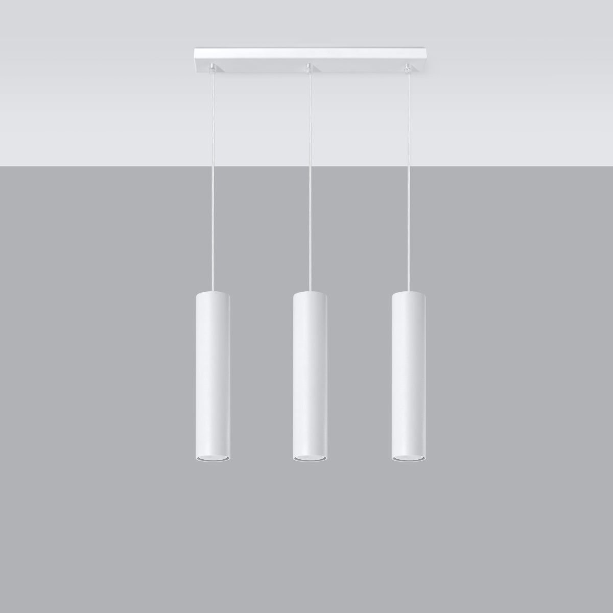 Lampa wisząca TORIS 3L biały LED 4000K - 45x6x90cm Sollux