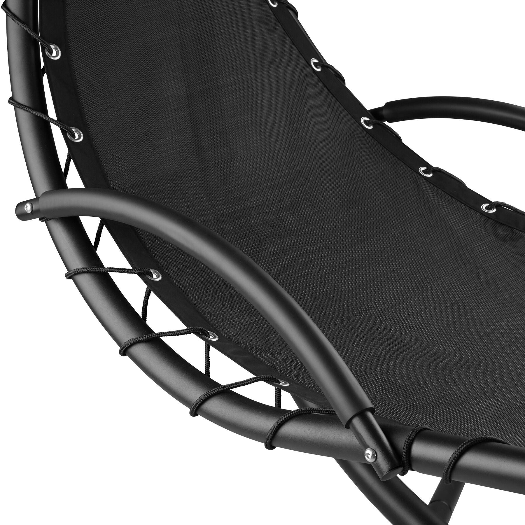 Fauteuil en acier, suspension stable, surface ergonomique, avec pare-soleil, poche latérale, gris TECTAKE - 7