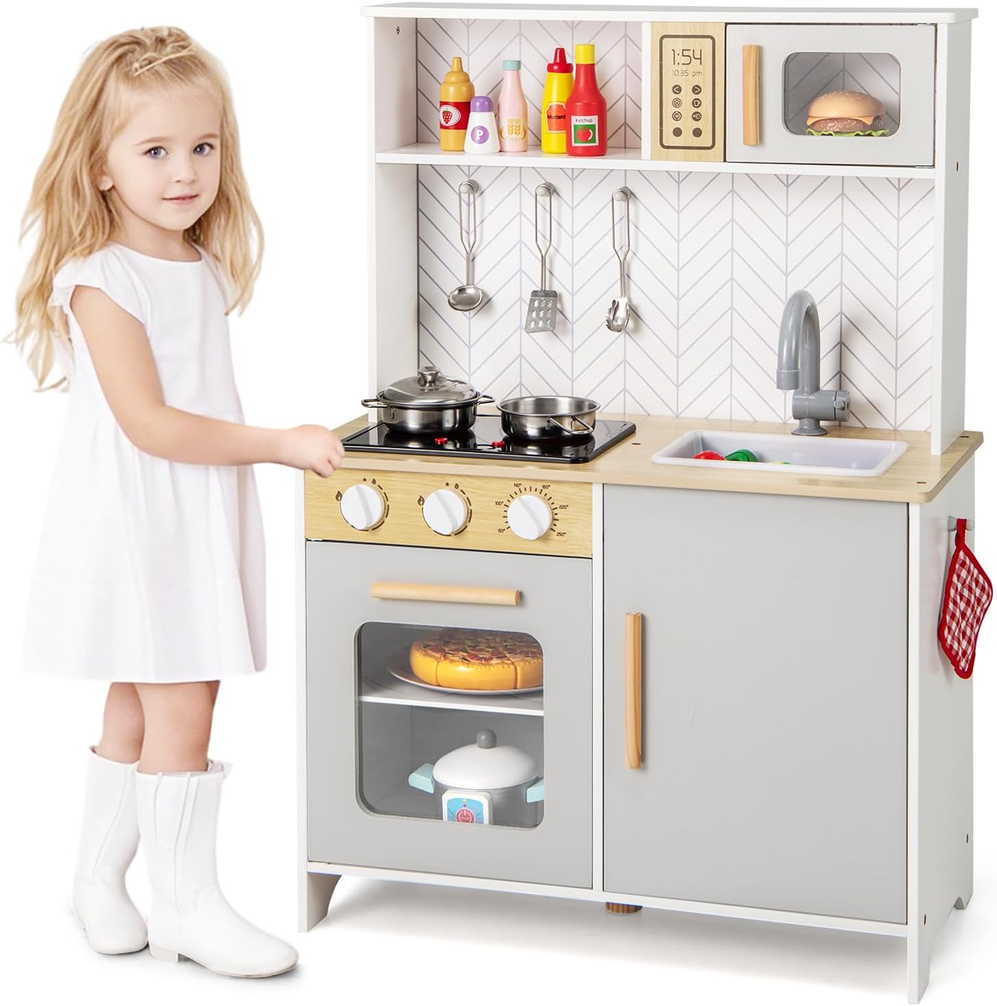 Cocina Madera Infantil Costzon Juego De Cocina Para Niu00f1os