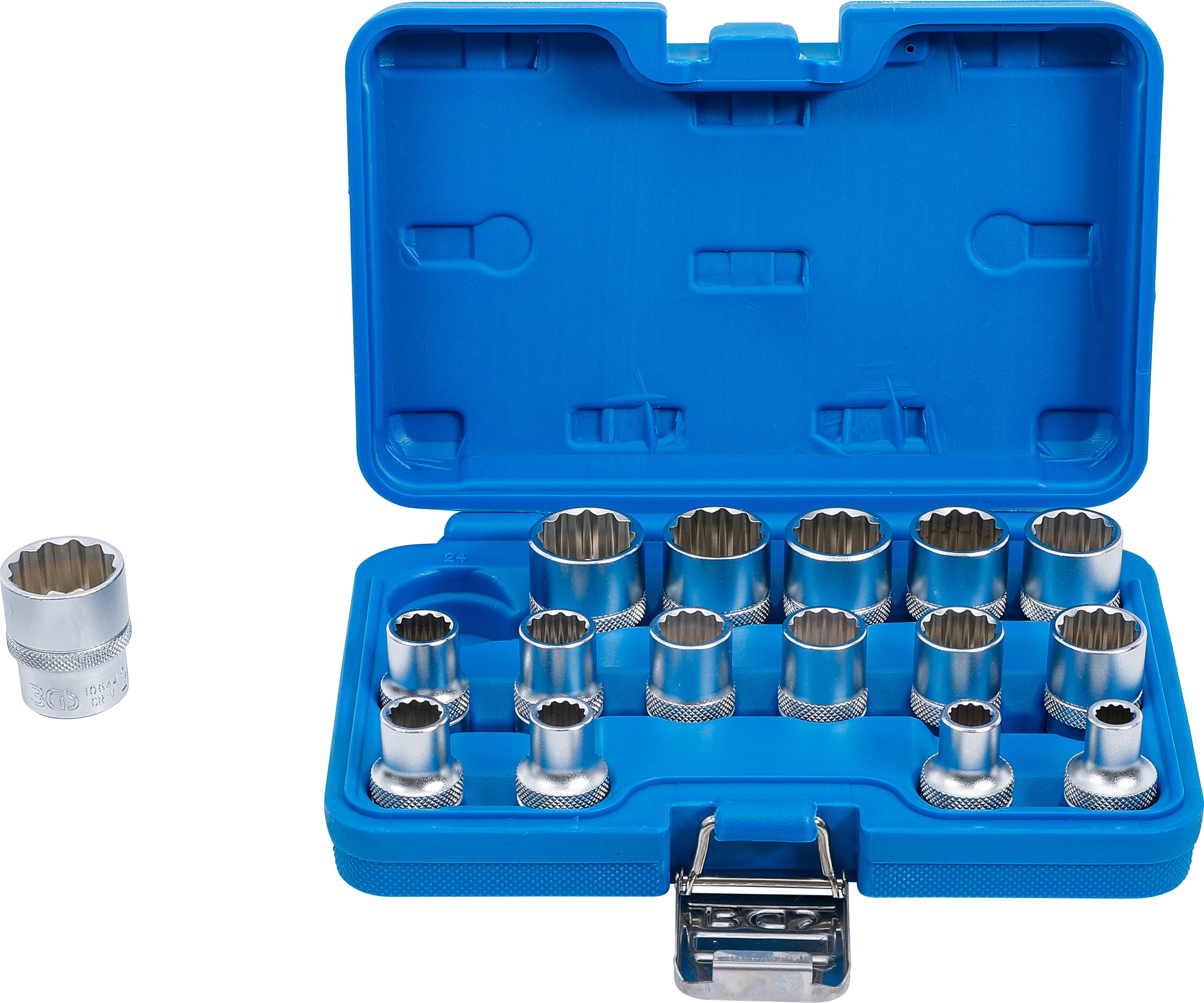 BGS Nasadki kluczy 12-kątne 12,5 (1/2) 8-24 mm 16cz. - 2226