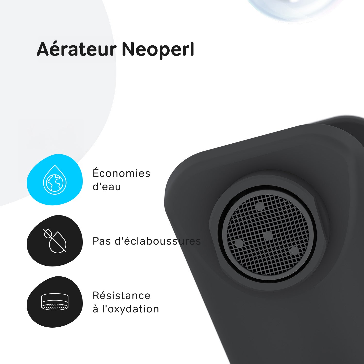 Mitigeur de Lavabo, Robinet de Lavabo avec bonde clic clac, Robinet de lave-mains, Noir, taille S, FXB82122, AM.PM - 5