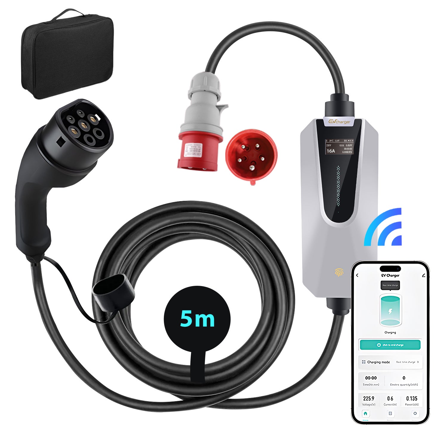 Wallbox Teskee Per Auto Elettriche - Caricabatterie Tipo 2, 3,6kW, 6m Cavo, IP66, Per EV E Ibride - Foto 6