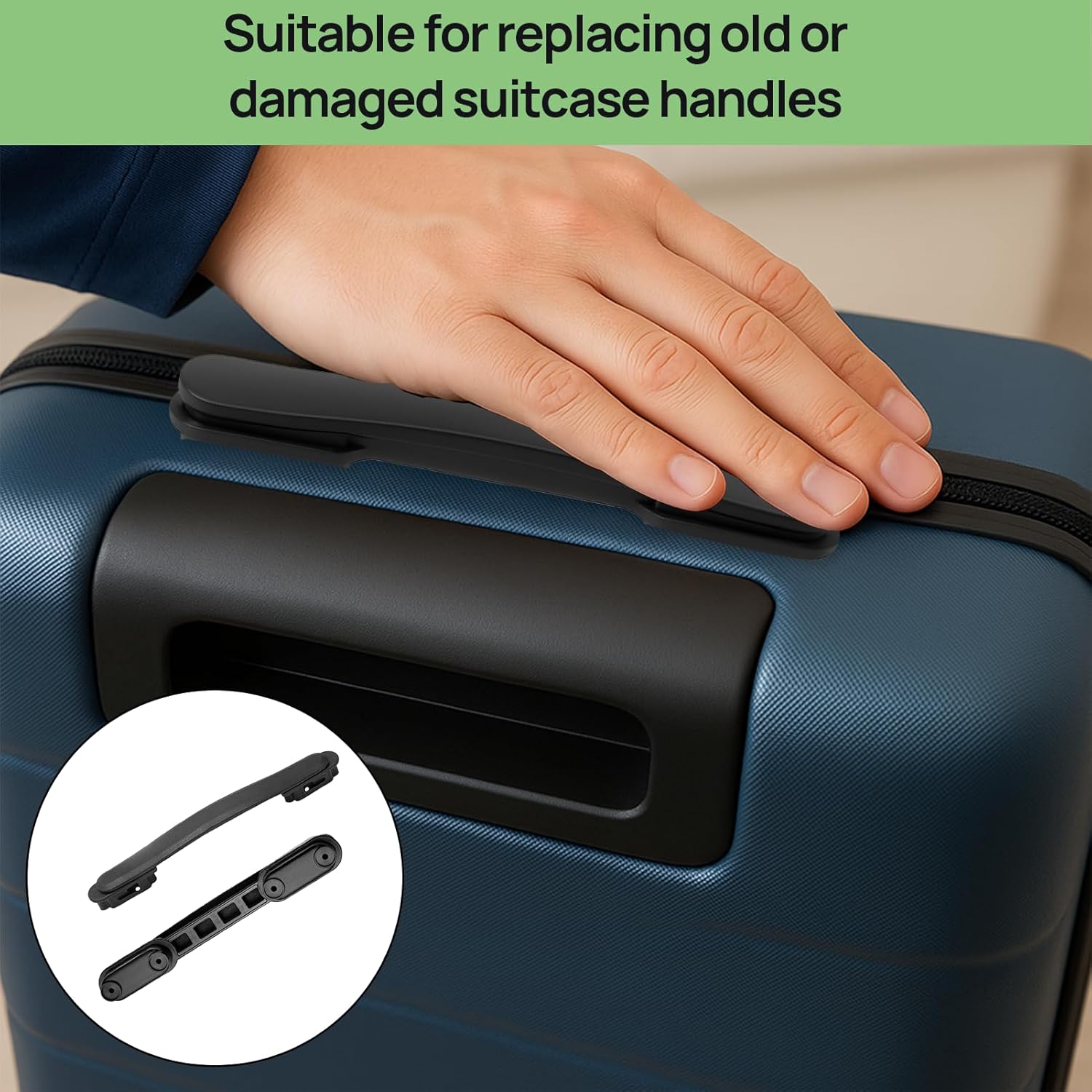 Poignée de Valise de Transport - Poignée de Remplacement pour Bagage et Réparation - 4