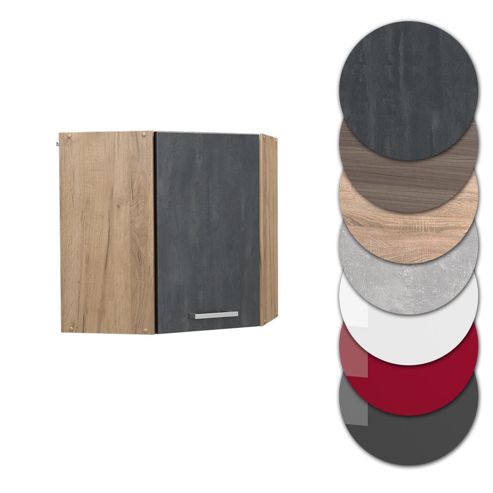 Vicco Elément haut de cuisine R-Line, Béton noir, 57cm - 6