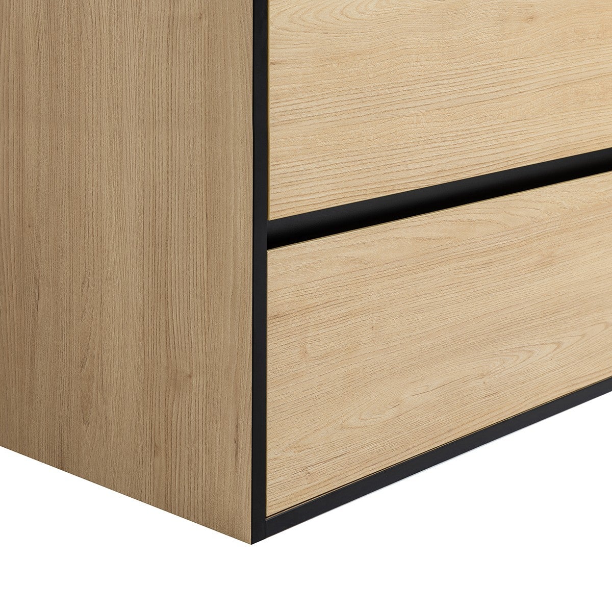 Meuble double Prémonté sous vasque Bois/Noir 120Cm MITIS - 6
