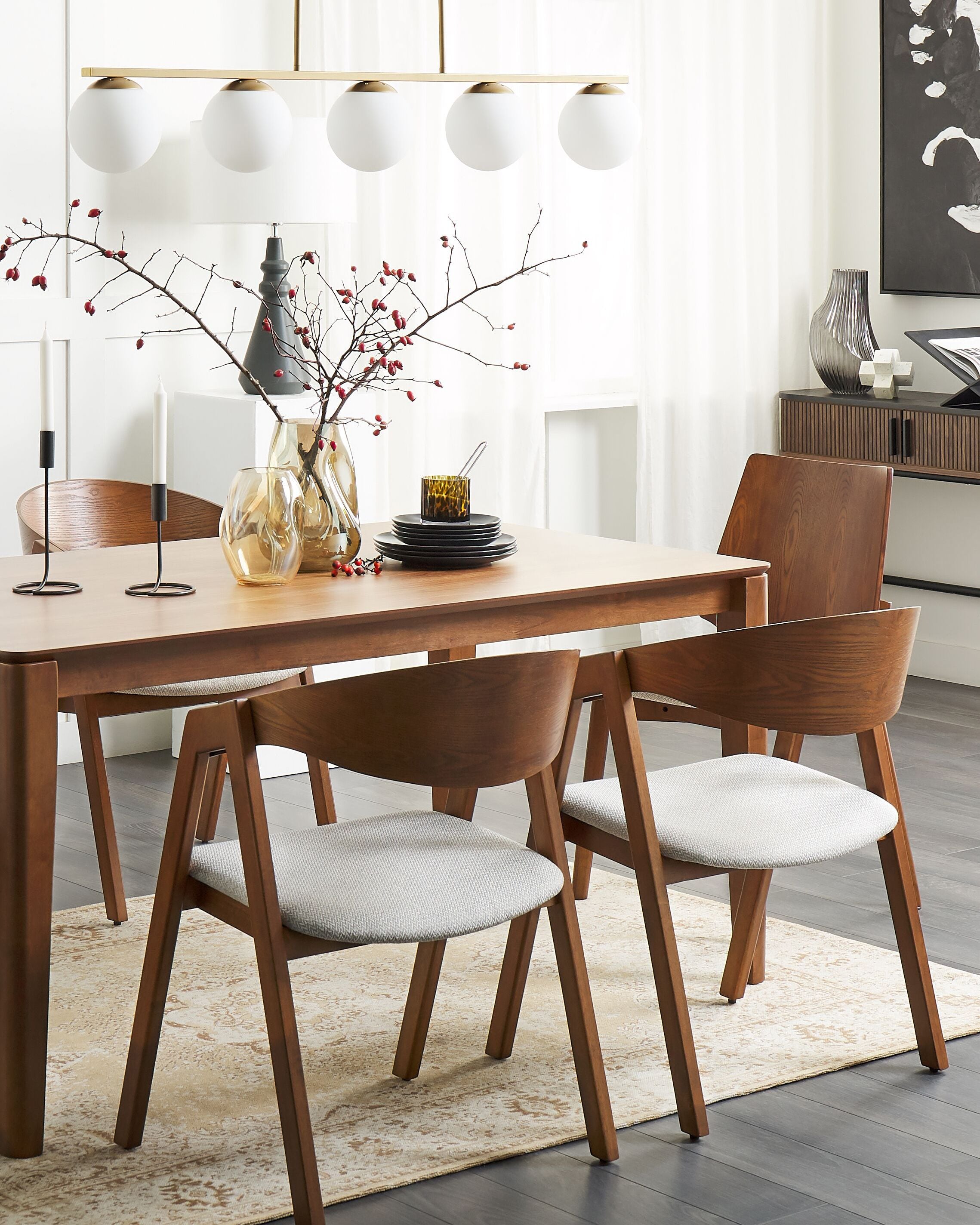 Vase à fleurs MYRSINA Verre 36 cm Gris - 4