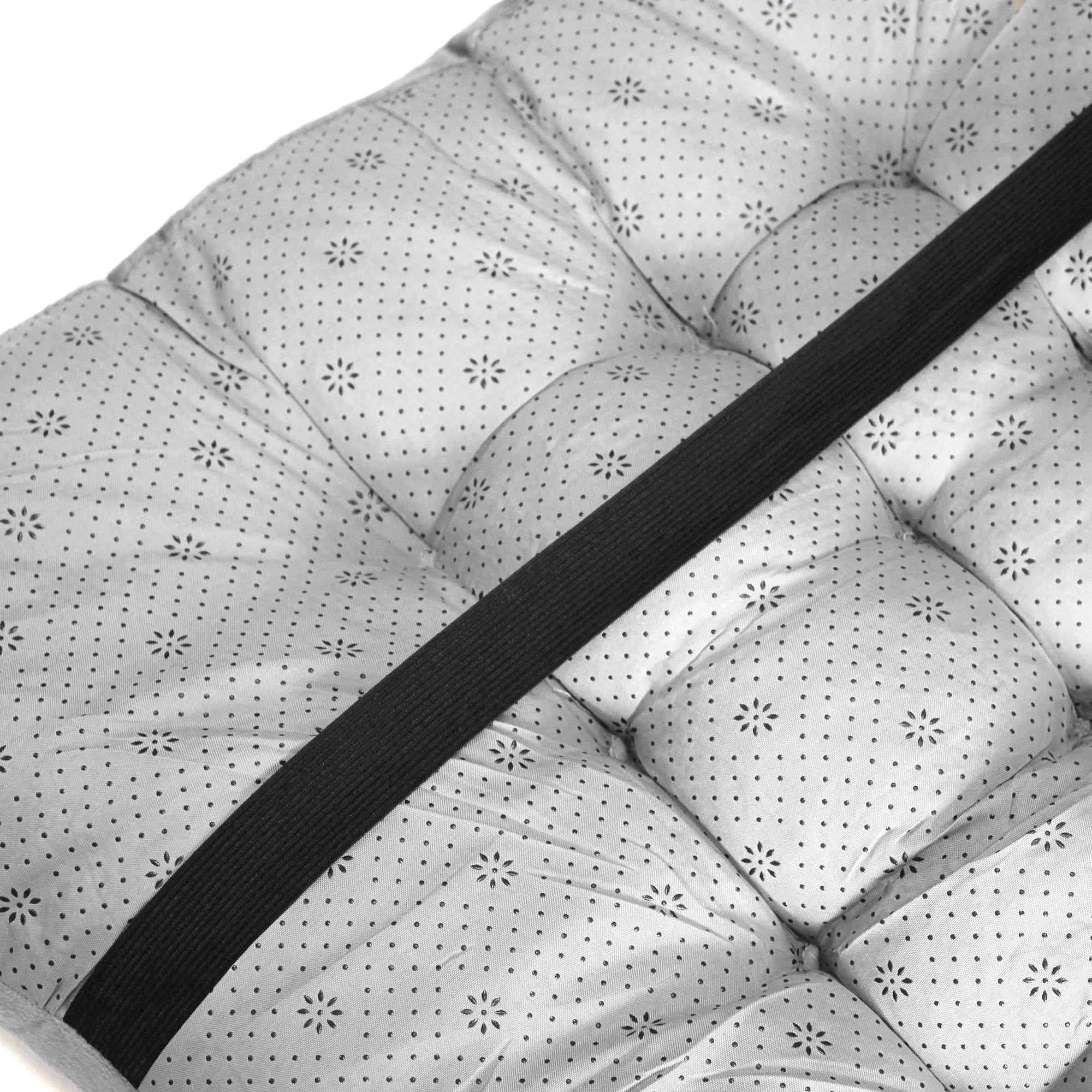 FISHTEC - Coussin d'assise avec dossier - rembourrage 6 cm - velours doux - base antiderapante - fixation cordons et elastique - confort durable - 9