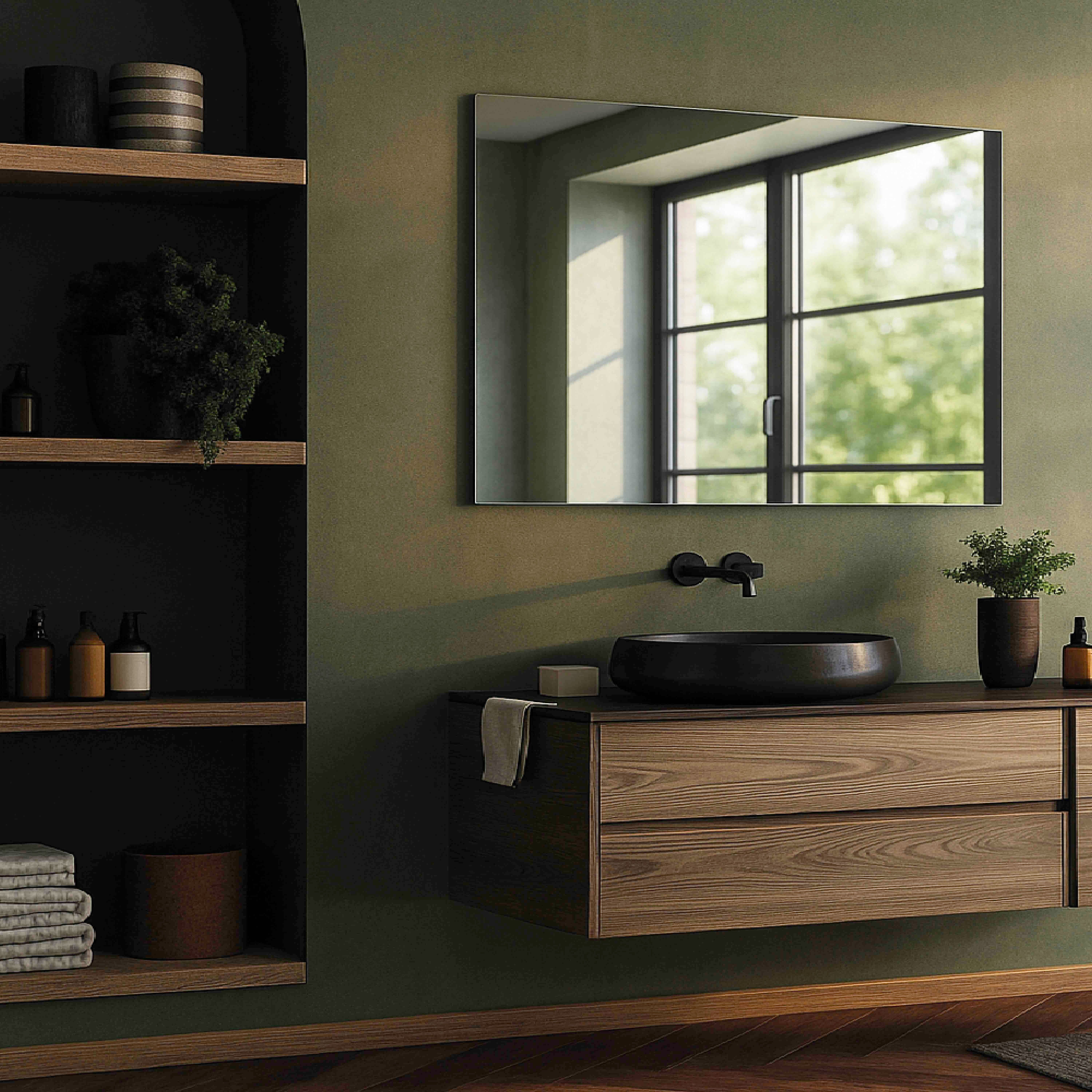 Miroir simple de salle de bain 80 cm-Jindoli - 6