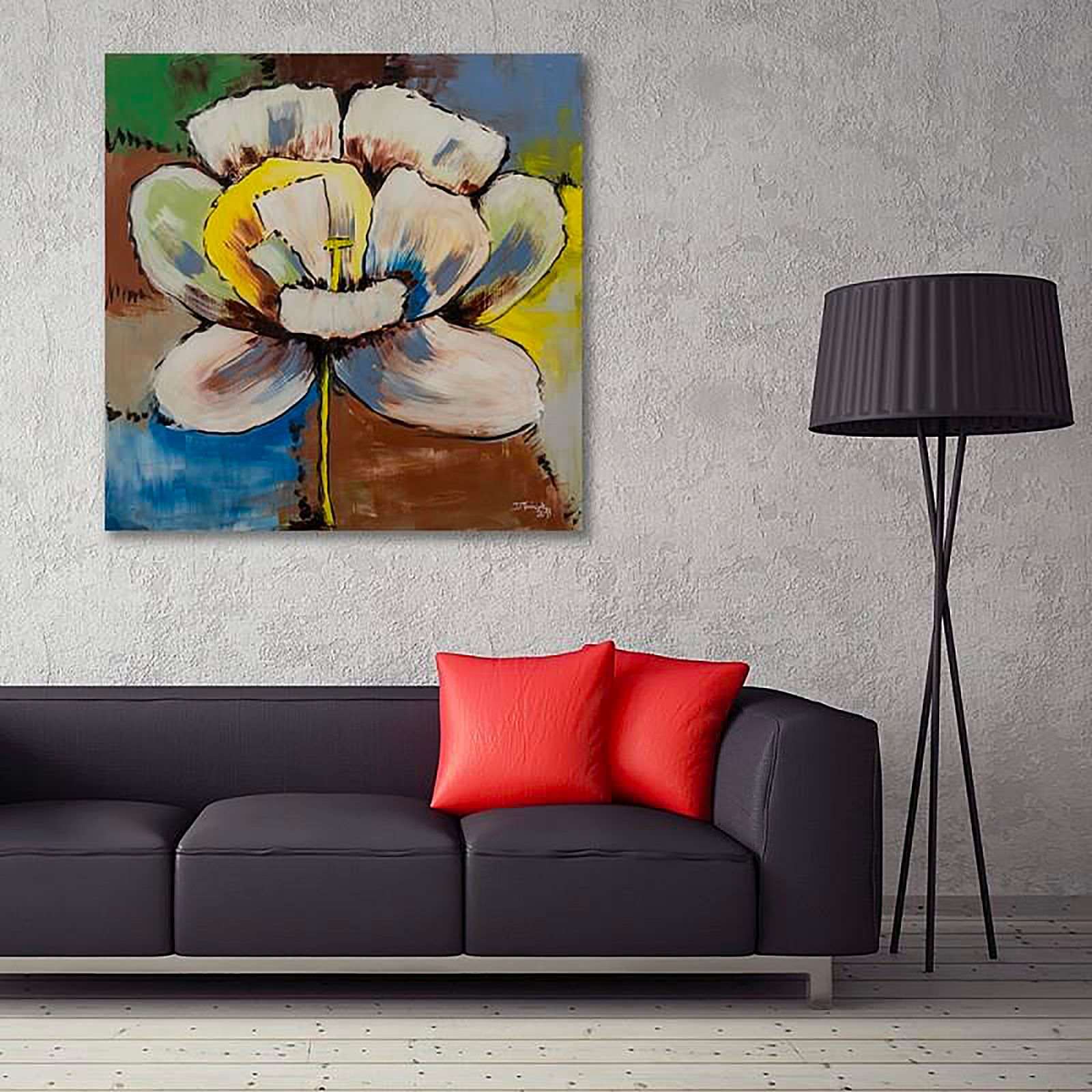 Tableau grande fleur - 60 x 60 cm - 5
