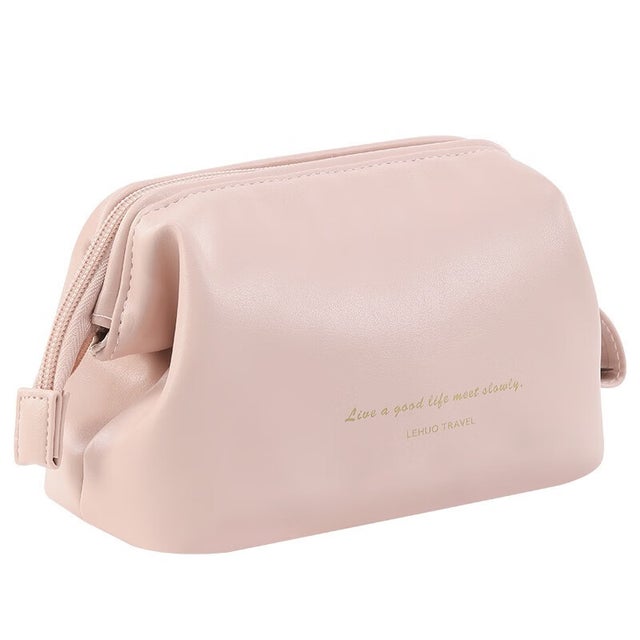 Trousse De Maquillage De Voyage RENWENA – Grande Capacité – Cuir Synthétique Imperméable – Avec Poignée Et Séparateur