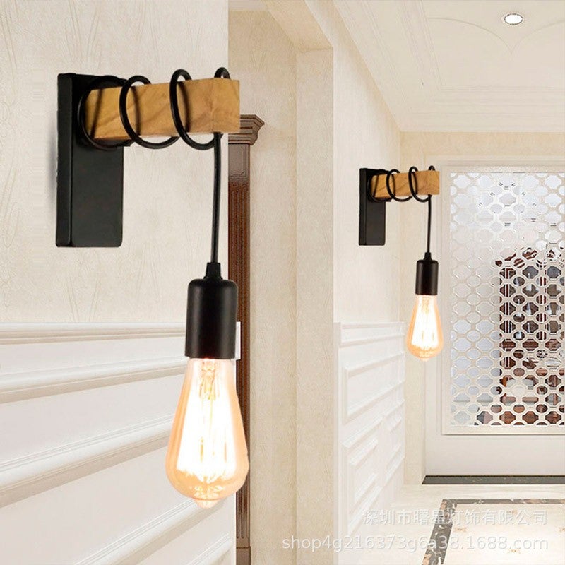 Aplique de parede em madeira 