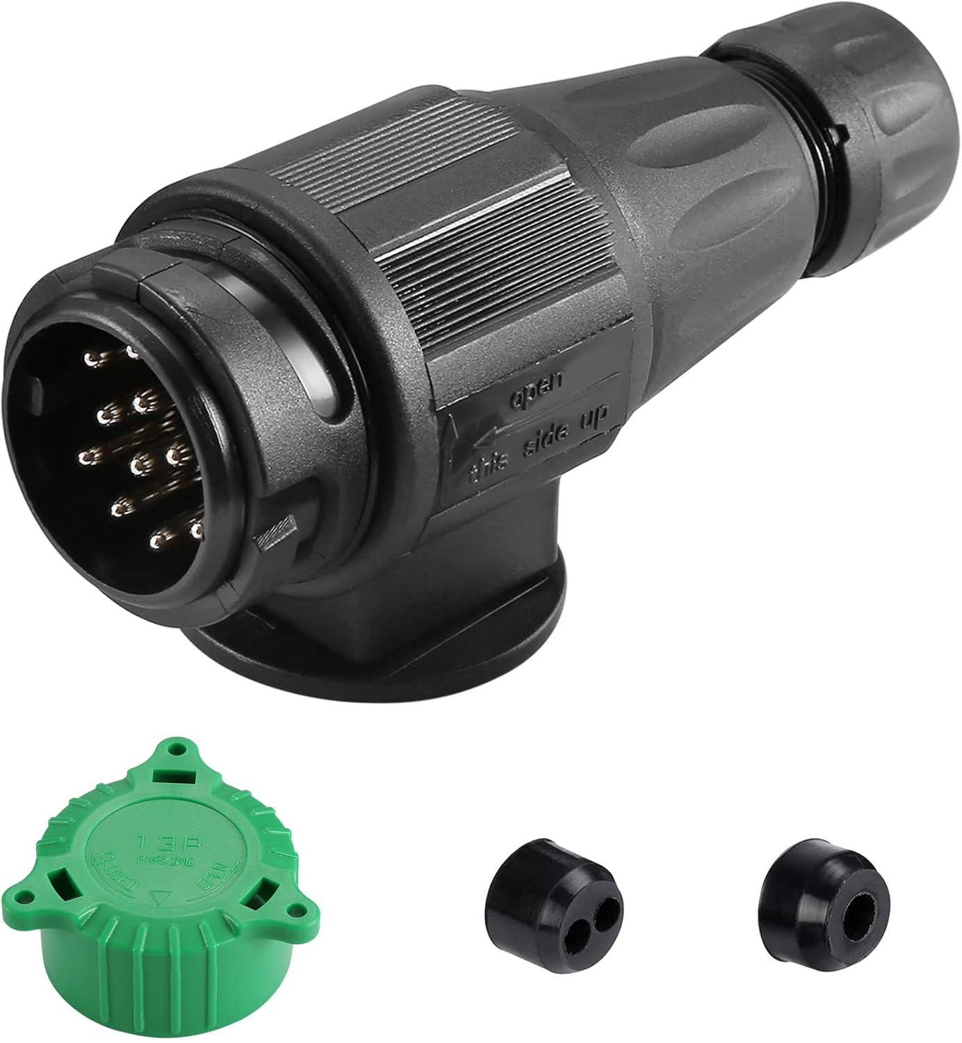 AGRISHOP Prise De Remorque 13 Broches Mâle Étanche 12V - Connecteur Attelage Remorque