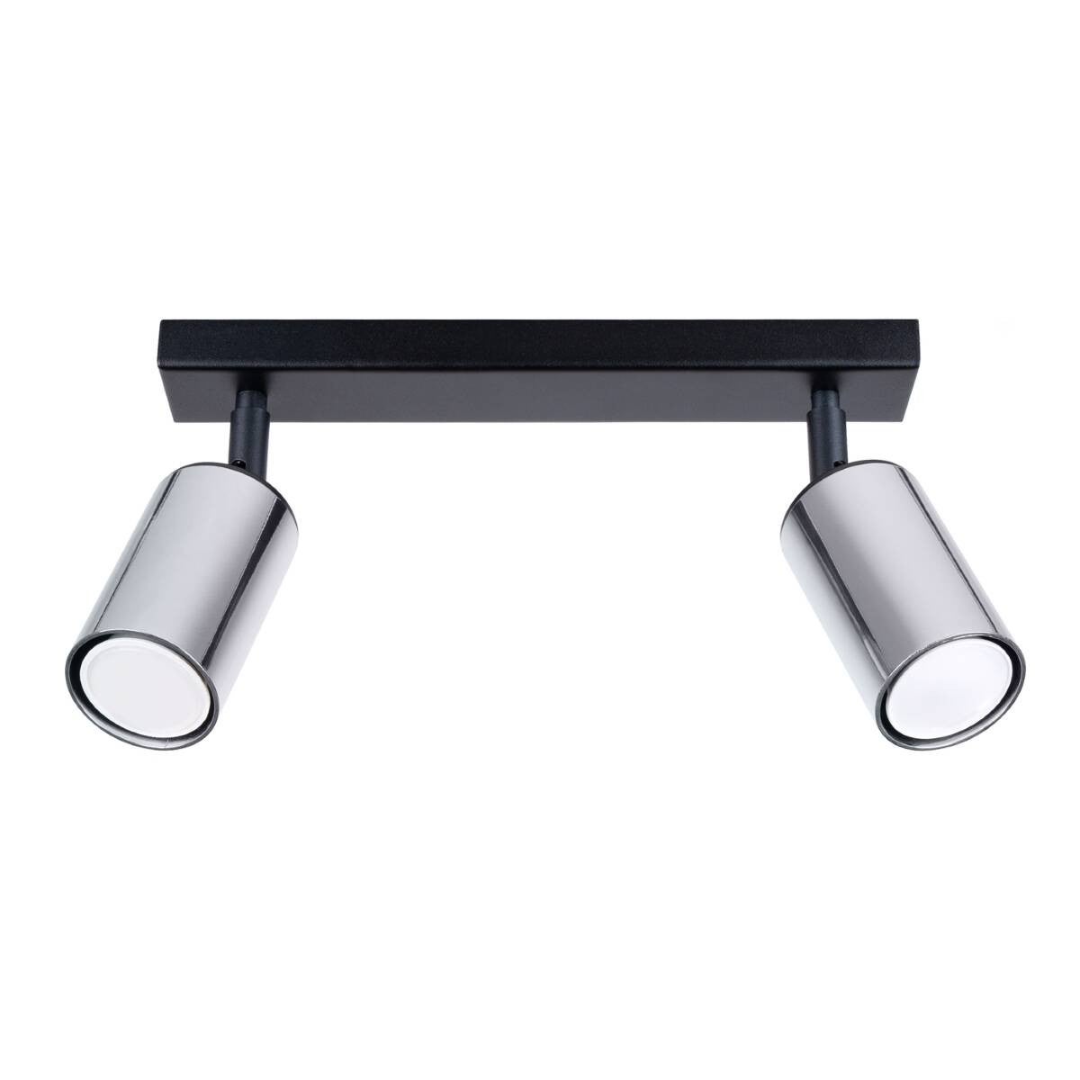 Reflektor sufitowy spot natynkowy Winx listwa czarny-chromowany 2xGU10x10W wym: 18,5 x 6 x 30 cm metal Sollux Lighting
