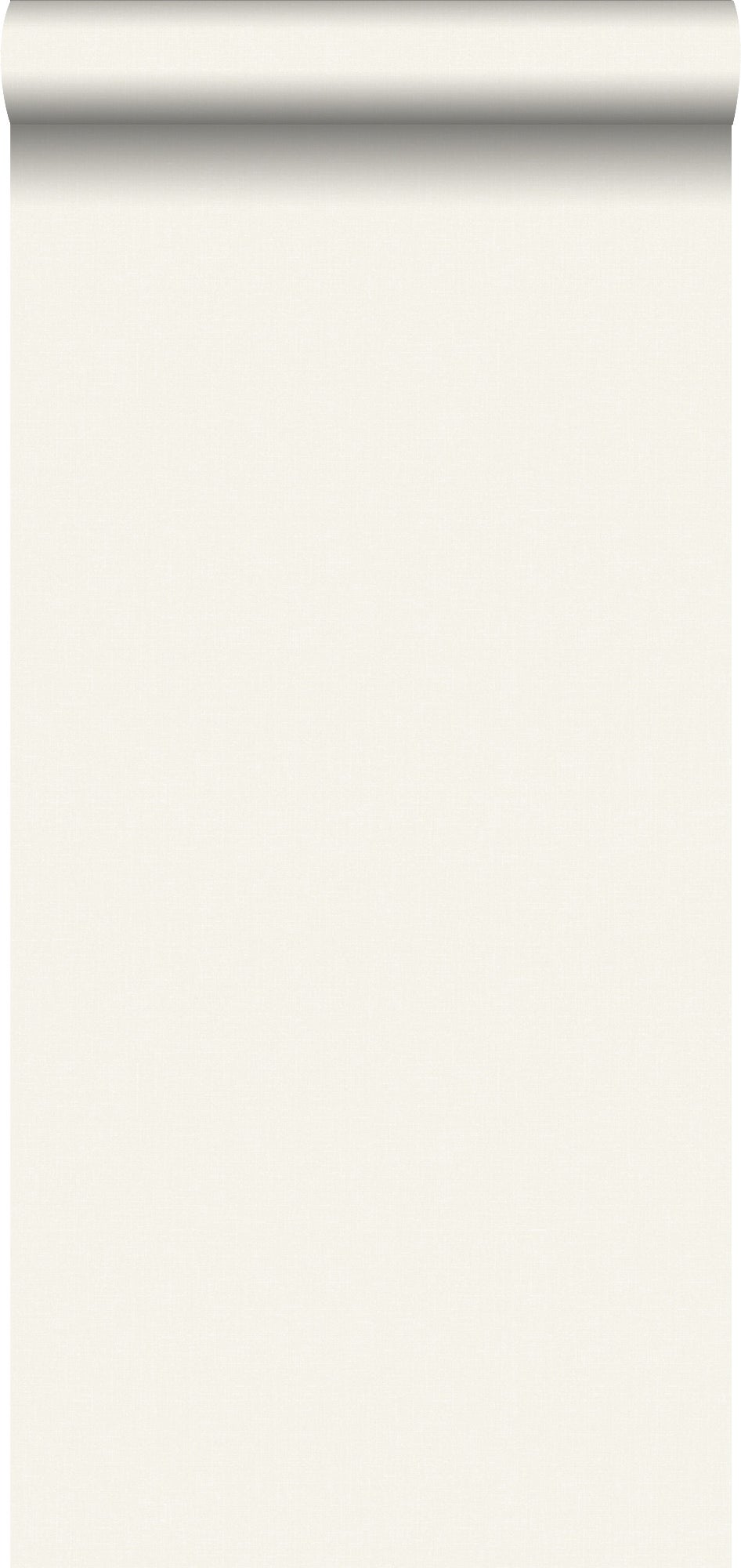 Papel pintado liso efecto lino blanco crema - 53 cm x 10,05 m - estahome