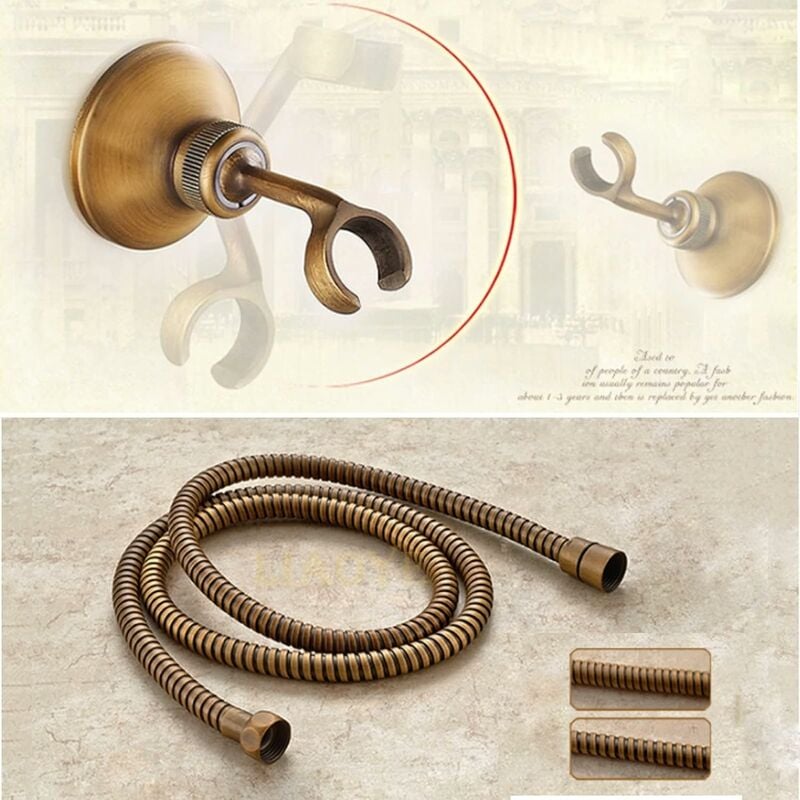 Soffione Doccia In Ottone Con Tubo 1,5m - Cromato, 48 Ugelli In Silicone | Alta Pressione E Risparmio Idrico