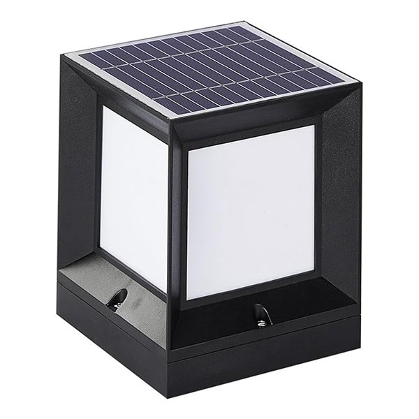 Lampy słupkowe zewnętrzne, lampa do słupka ogrodzeniowego kwadratowa, nowoczesne lampy kolumnowe - ip65 - 4 kolory światła - z pilotem