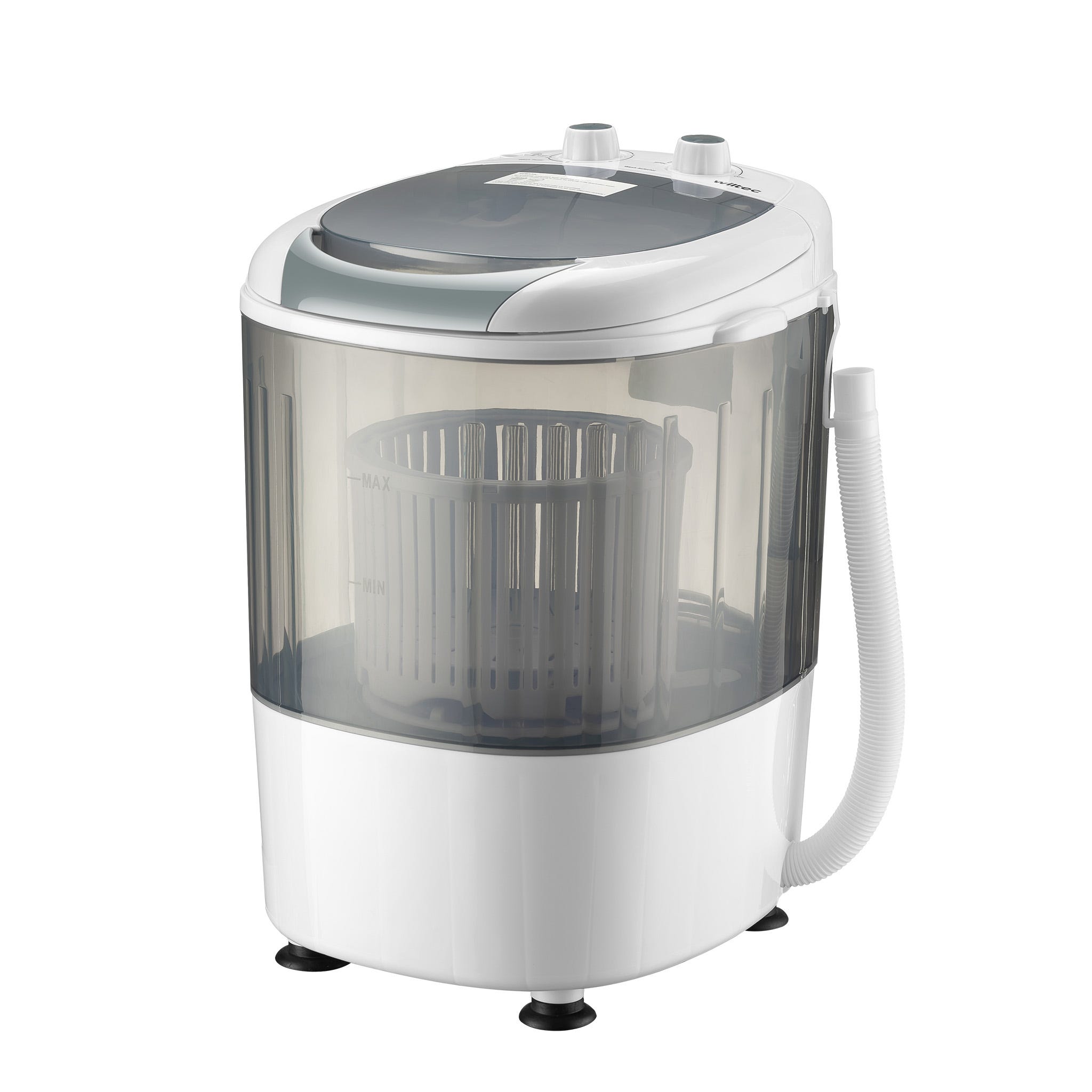 Mini Lavatrice Portatile Con Centrifuga - 16 Litri, 2kg, Per Viaggi E Campeggio, Bianco