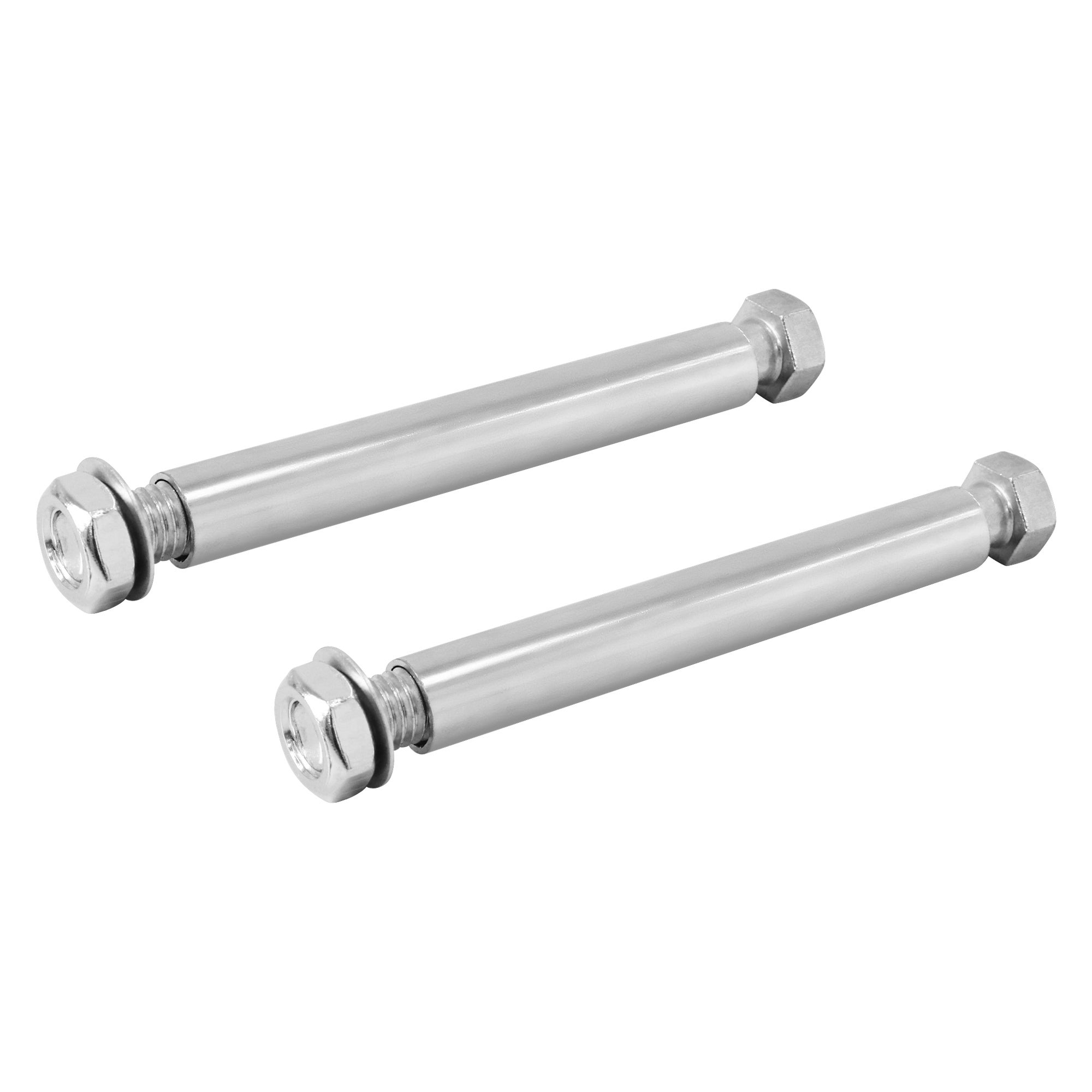 2x Oś taczki, oś wózka transportowego, stal o dużej wytrzymałości, 10,5 x 102 mm