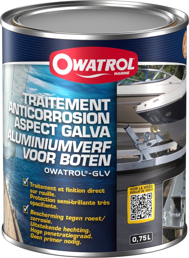 Traitement anticorrosion aspect galva Owatrol OWATROL® GLV Aluminium 0.75 litre