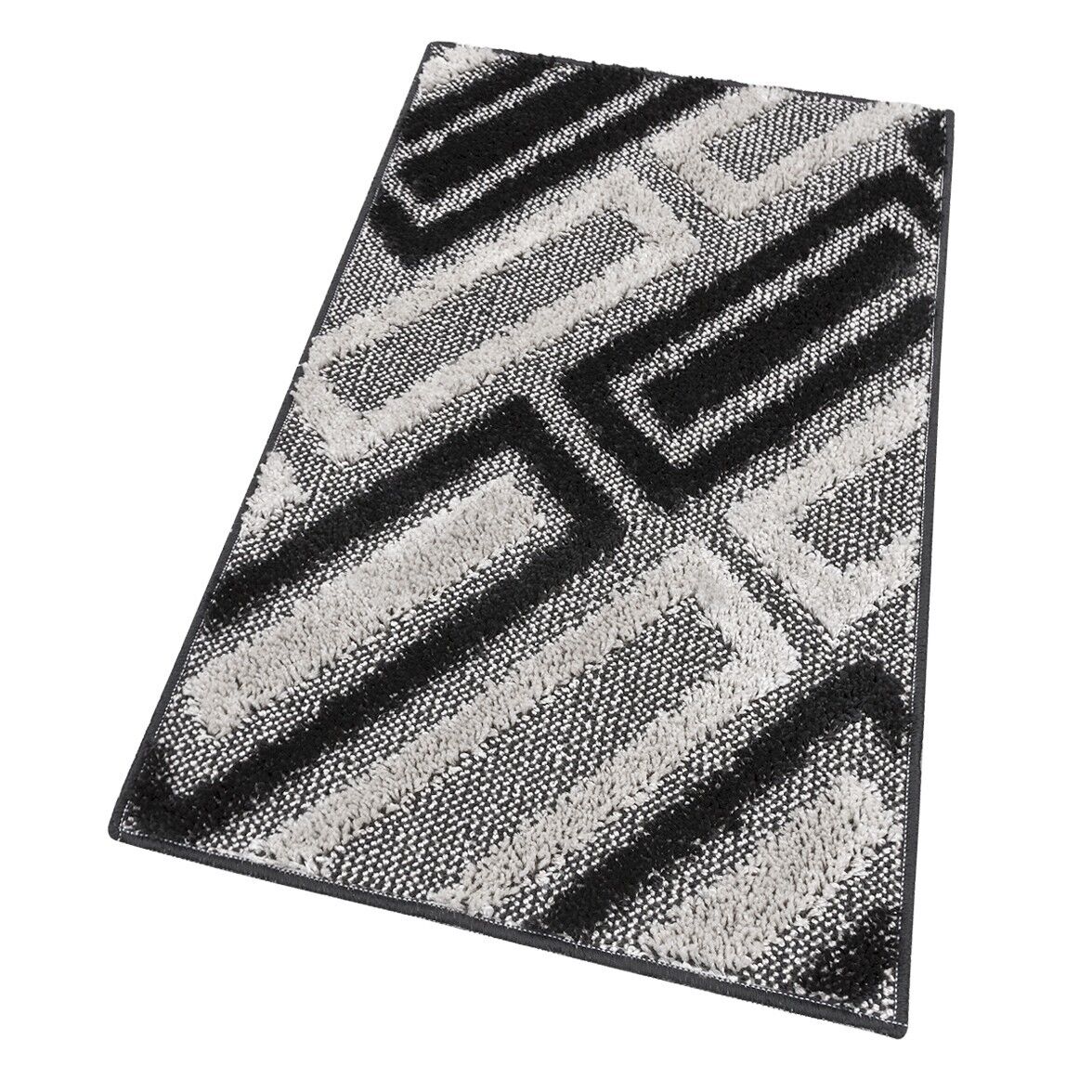 Mata łazienkowa 50x110 Cm Nowoczesny Miękki Absorbent Antypoślizgowy Zmywalny Czarny