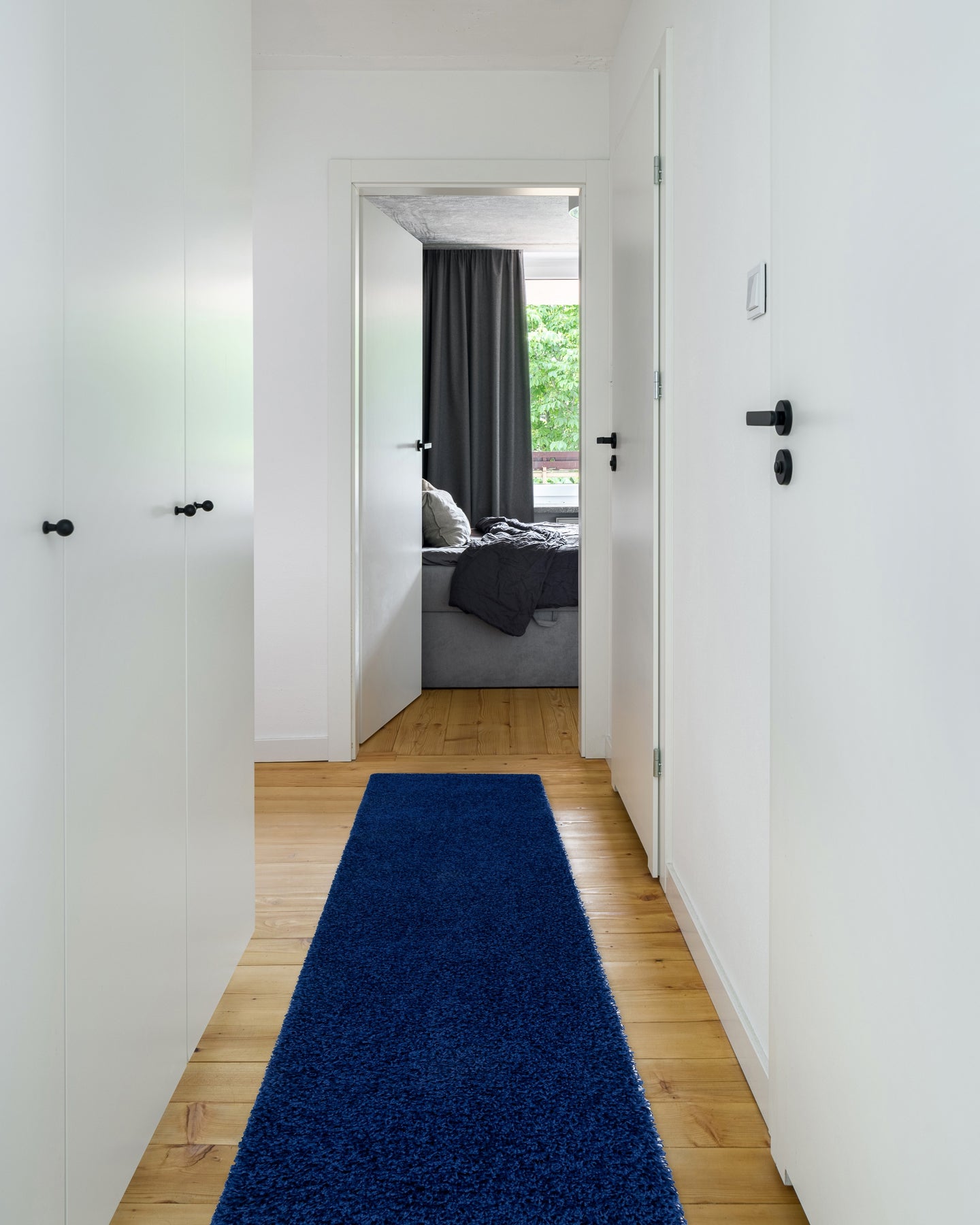 Dywan, Chodnik SOFFI shaggy 5cm granat - do kuchni, przedpokoju, na korytarz 80x200 cm - 4