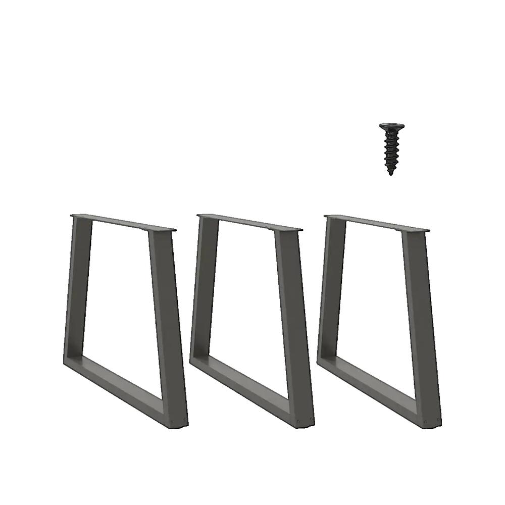 vidaXL Pieds de table à manger en forme de V 3 pièces Anthracite 90 x (72-73,3) cm Acier - 3