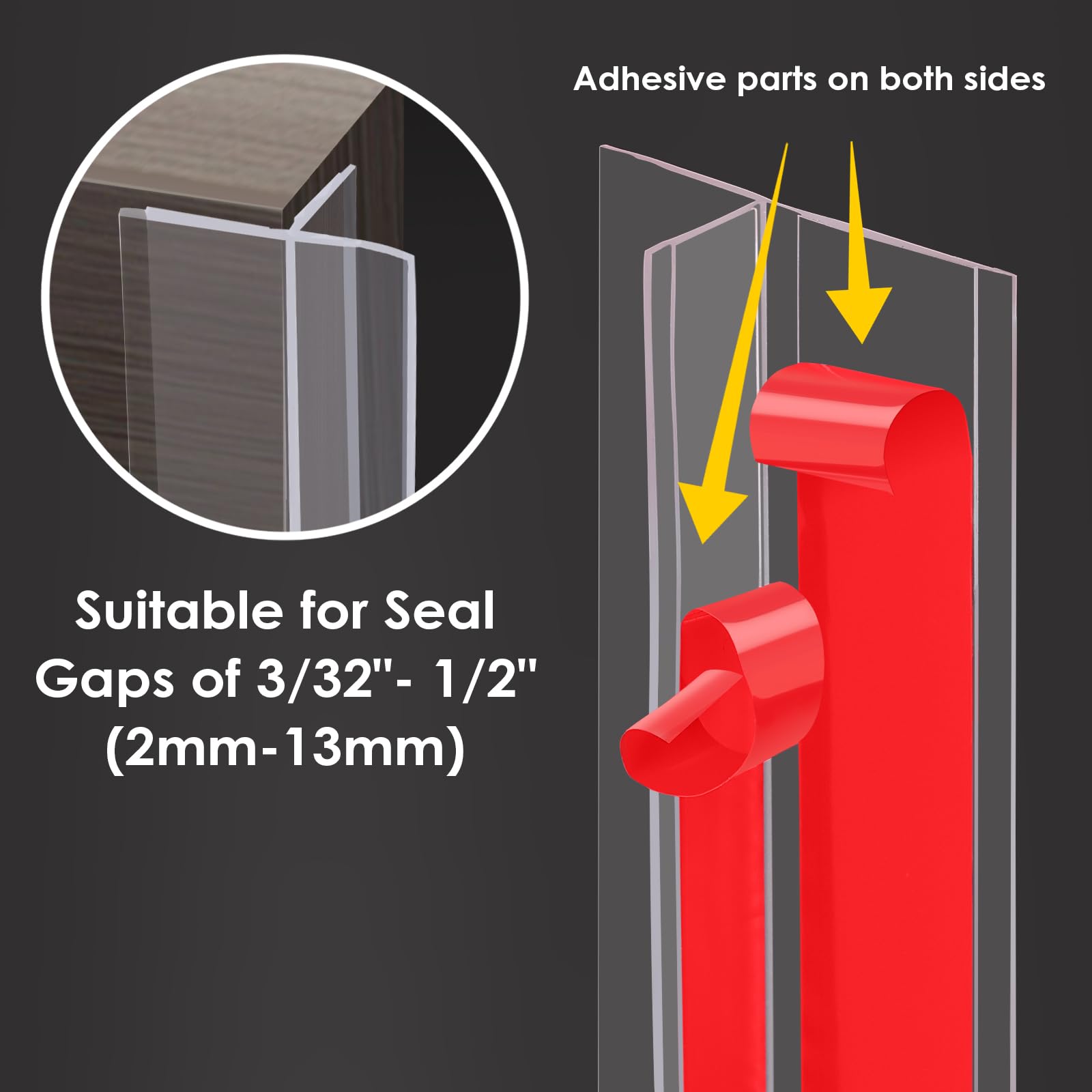 Burlete de silicona para puerta en forma de T de 3 m, cinta de sellado para burlete de puerta, cinta adhesiva - 3