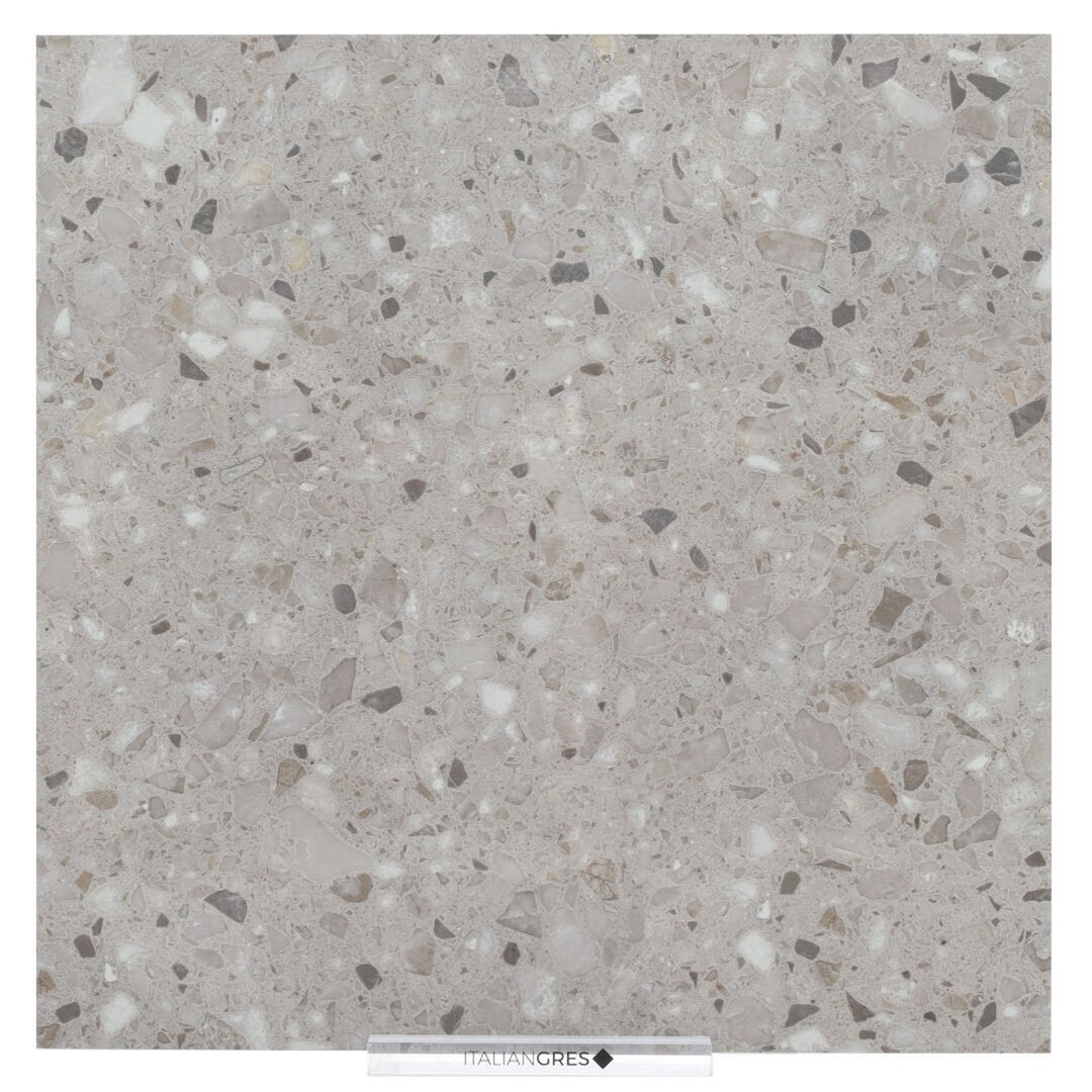 Terrazzo Tono su Tono Tortora 20 mm Outdoor - Piastrelle 60x60x2 cm 20 mm - SFR 3002 60x60 GRIP R11 20 mm - 2