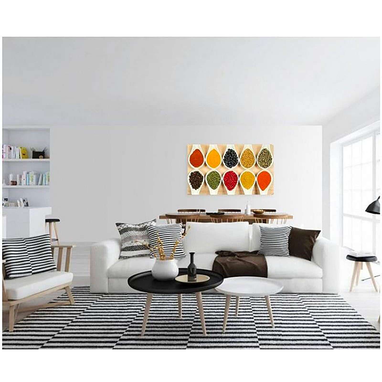 Tableau bois epices du monde - 120 x 80 cm - 2