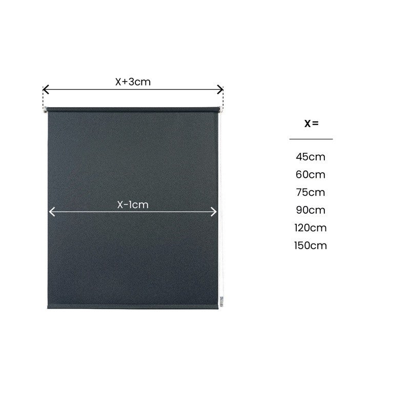 Estore de Rolo Opaco sem furos para teto, parede ou janela Sem necessidade de perfuraçao Todos os acessórios incluídos Cinzento 60x180cm - 4