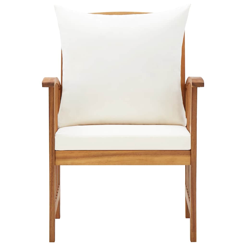 Maison Exclusive - Sedie da Giardino con Cuscini 2 pz in Massello di Acacia - 5