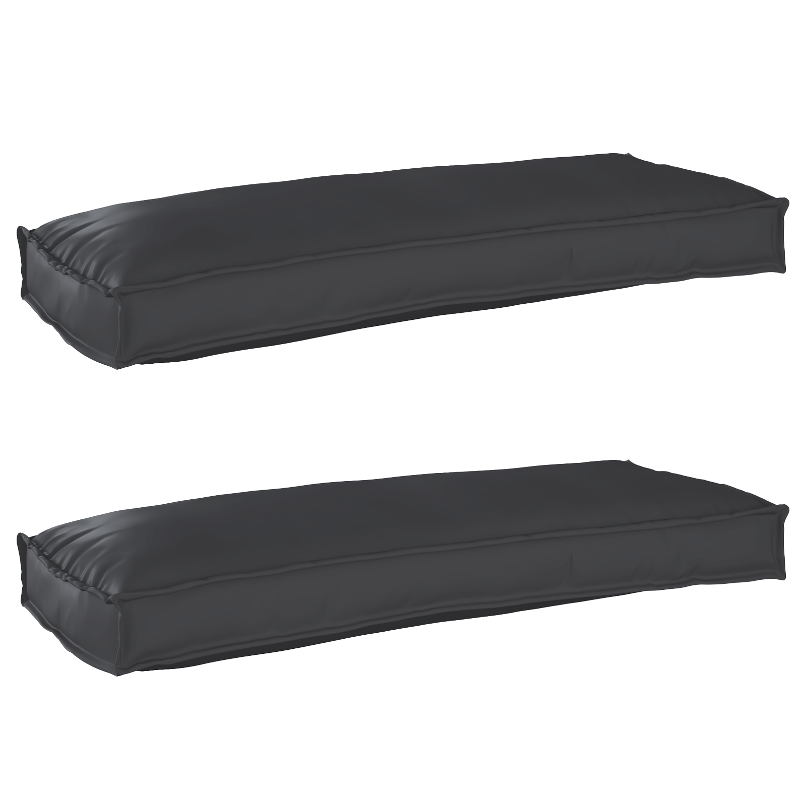 Set Cuscini Per Pallet VidaXL 2 Pezzi Grigio 150x40x8 Cm – Tessuto Oxford Resistente All'Acqua, Comodo Per Giardino E Terrazza – Moderno E Durevole