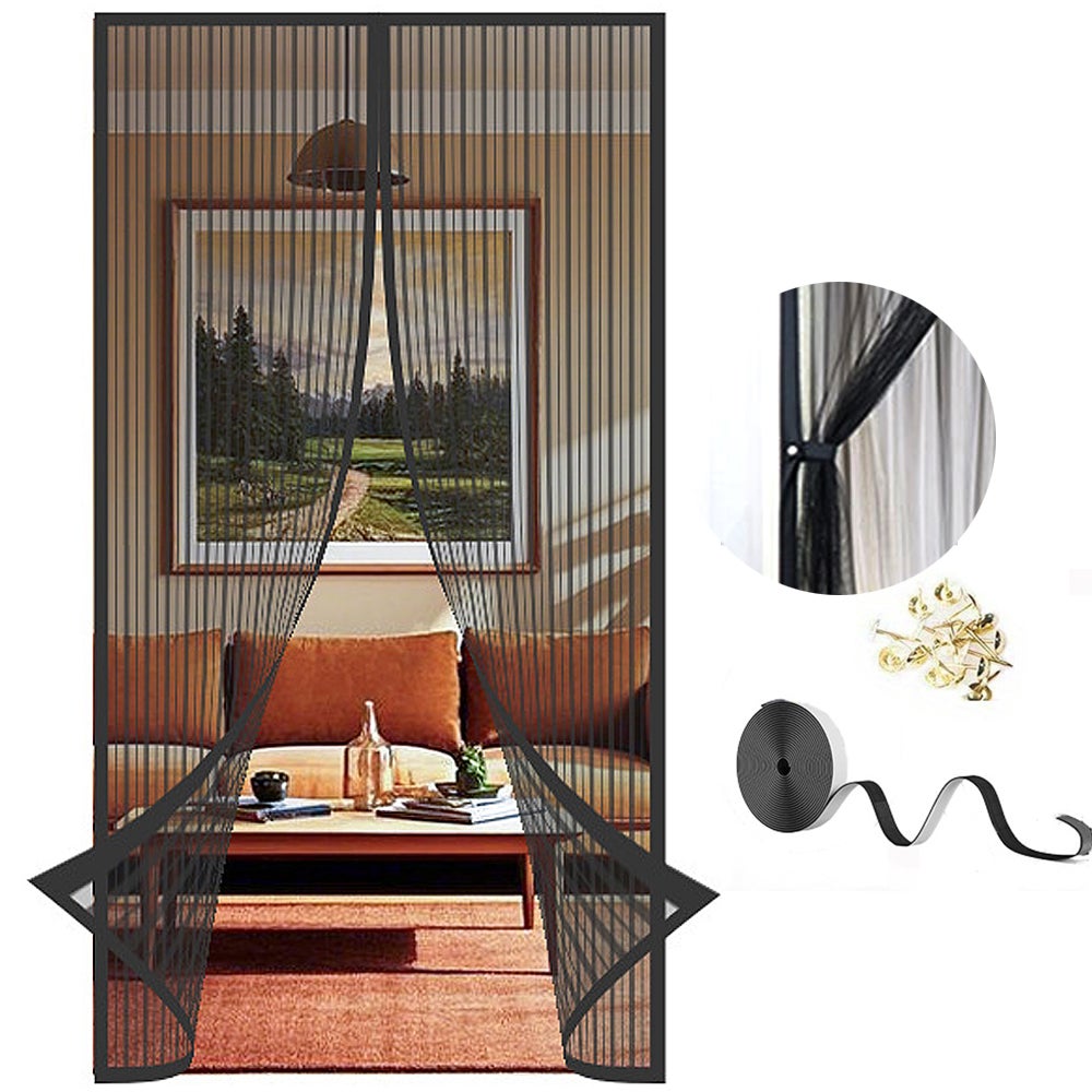 (90x210cm) Magnetyczna moskitiera do drzwi przesuwnych, moskitiera do drzwi balkonowych, automatyczna magnetyczna