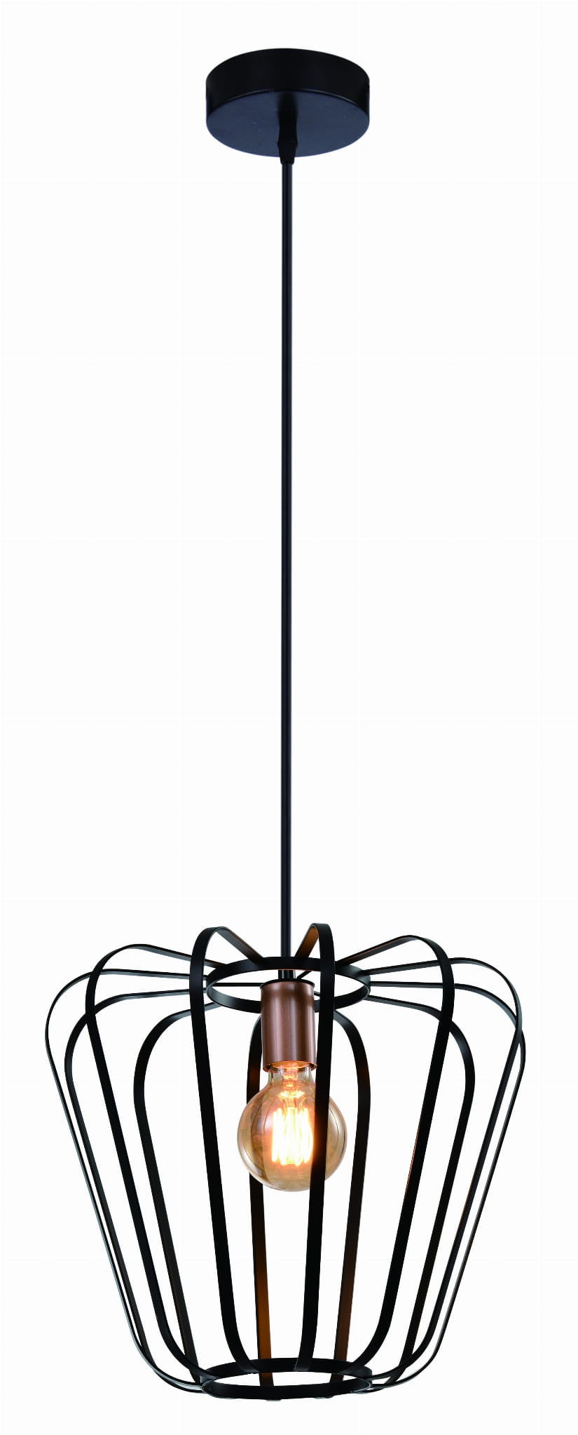 Lampa wisząca JONAS złoto-czarna 1 x E27 x 40W wym: 110 x 35 x 35 cm Candellux