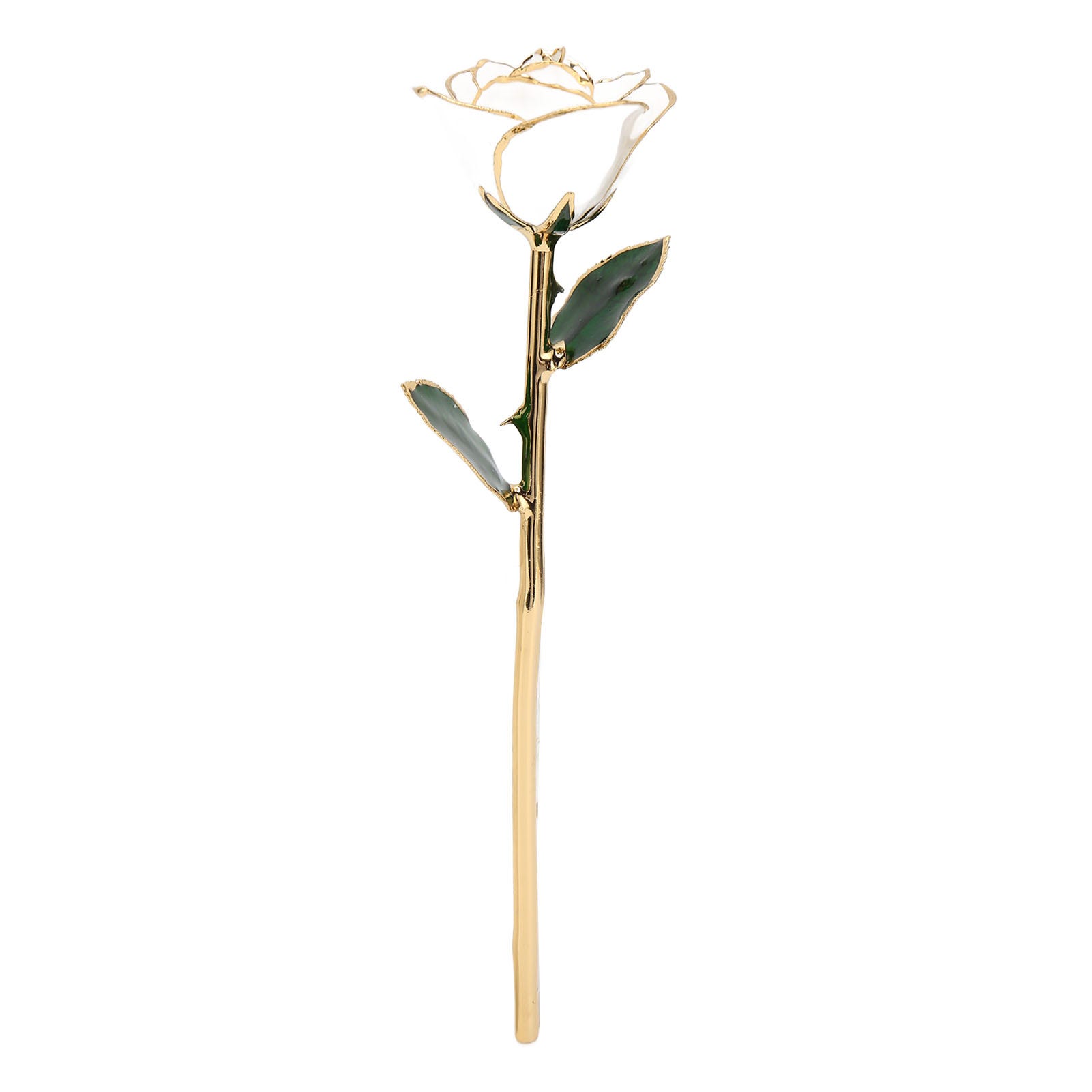 St Valentin Roses Rose plaquée or 24 carats avec support, décoration florale en rose ...