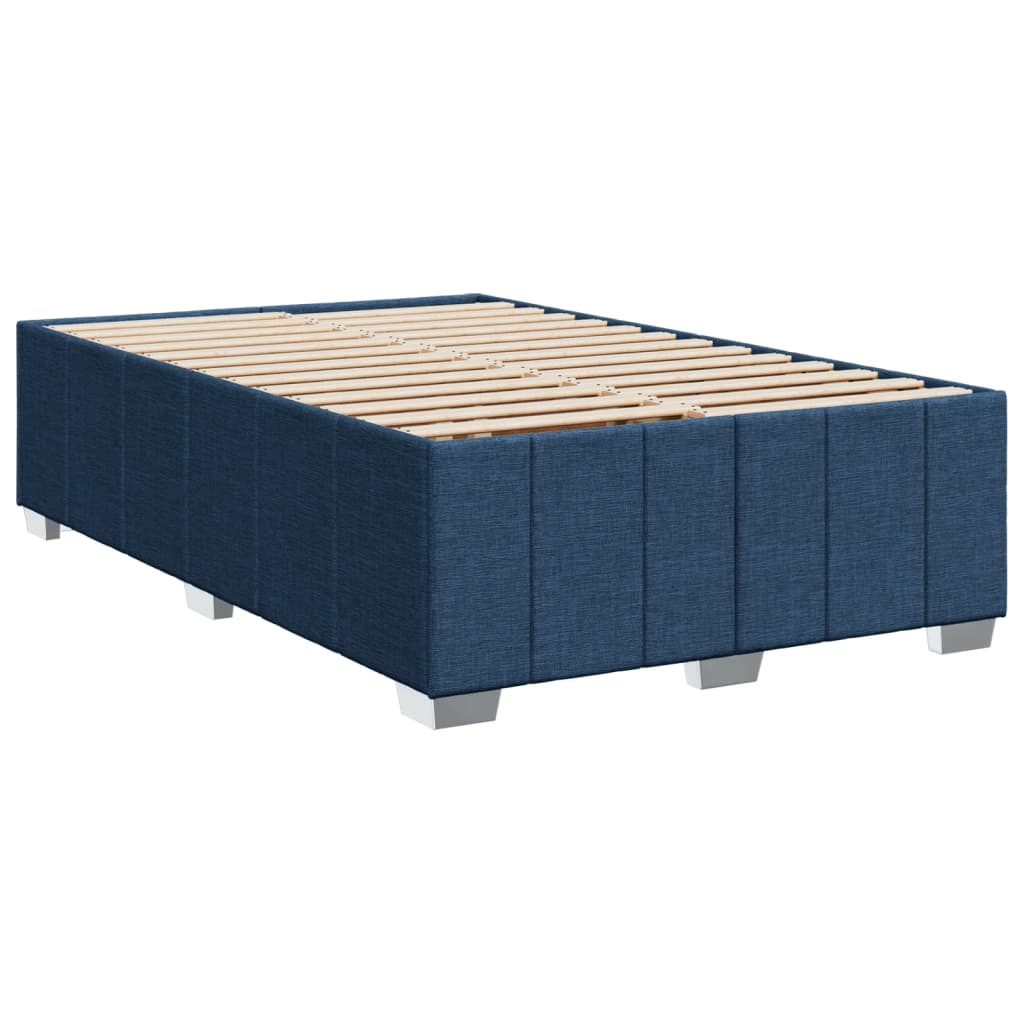 Sommier à lattes de lit avec matelas Bleu 120x200 cm Tissu - 5