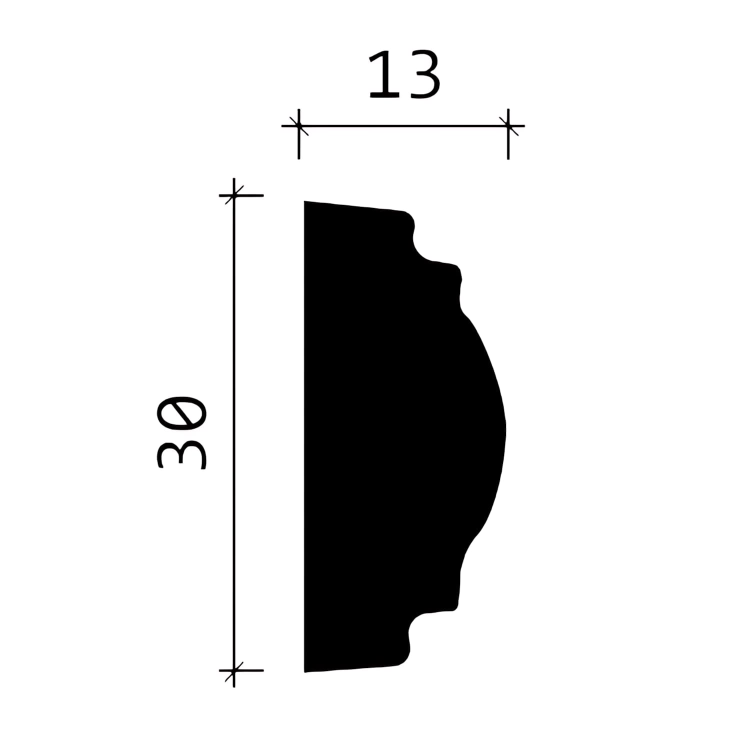 Moldura para pared Profhome 151379 Perfil de estuco Moldura decorativa Moldura friso 2 m - 4