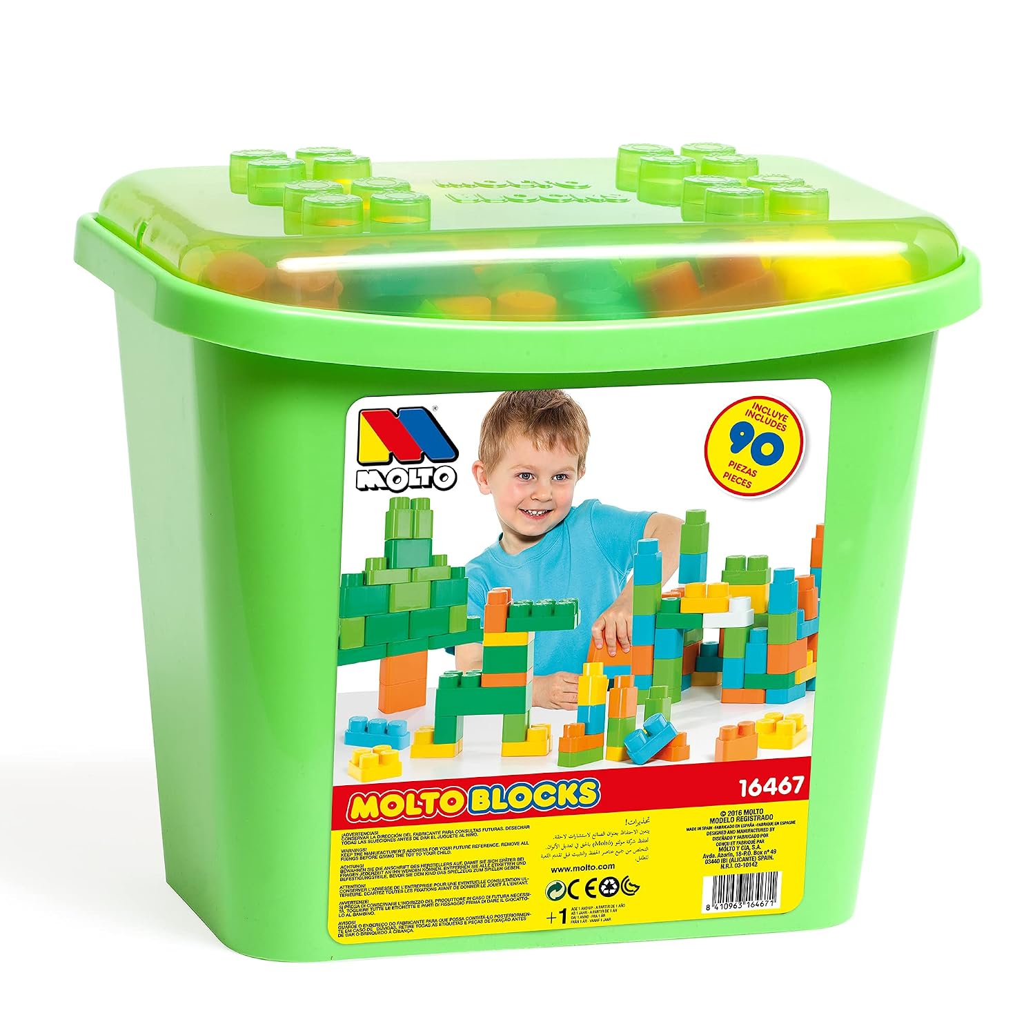 Molto Caja De Bloques Moltó Blocks 90 Piezas - Imagen 4