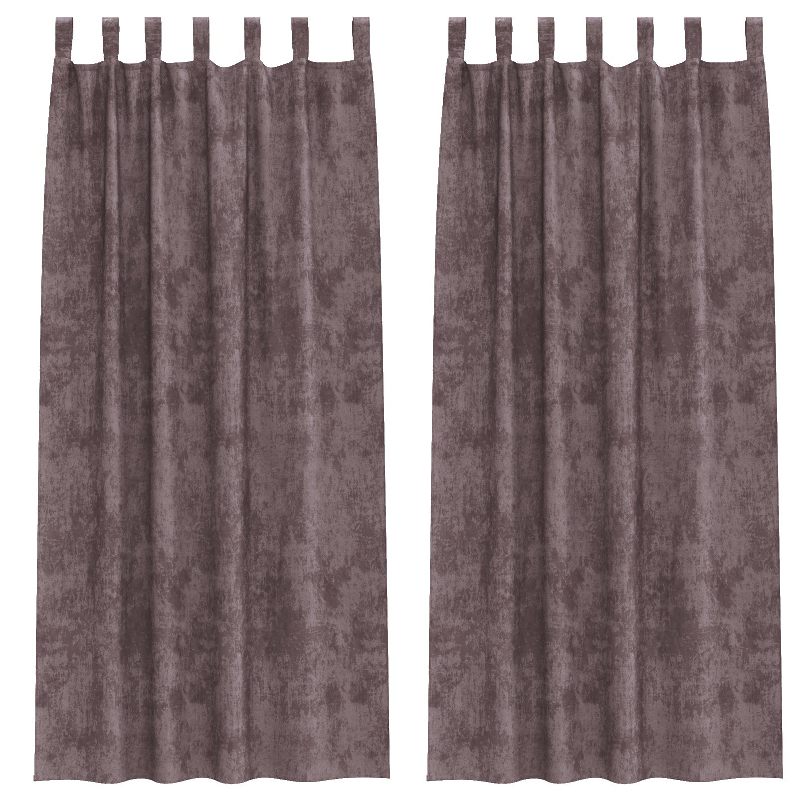 Zasłony z weluru z zasłonami 2 pcs Brązowy 225 x 140 cm Aksamit vidaXL