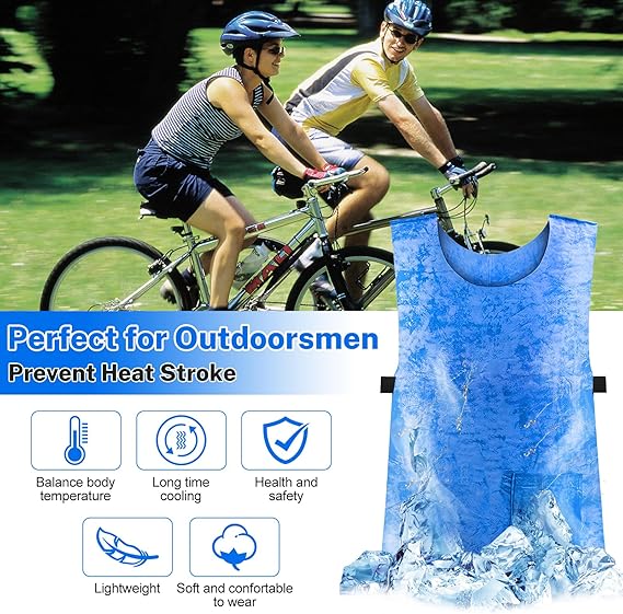 1pcs Gilet Réfrigérant pour Hommes |Gilet de Sécurité de Refroidissement Respirant |Gilet Réfrigérant de Sport |Gilet Réfrigérant Réglable en PVA|Gile - 6