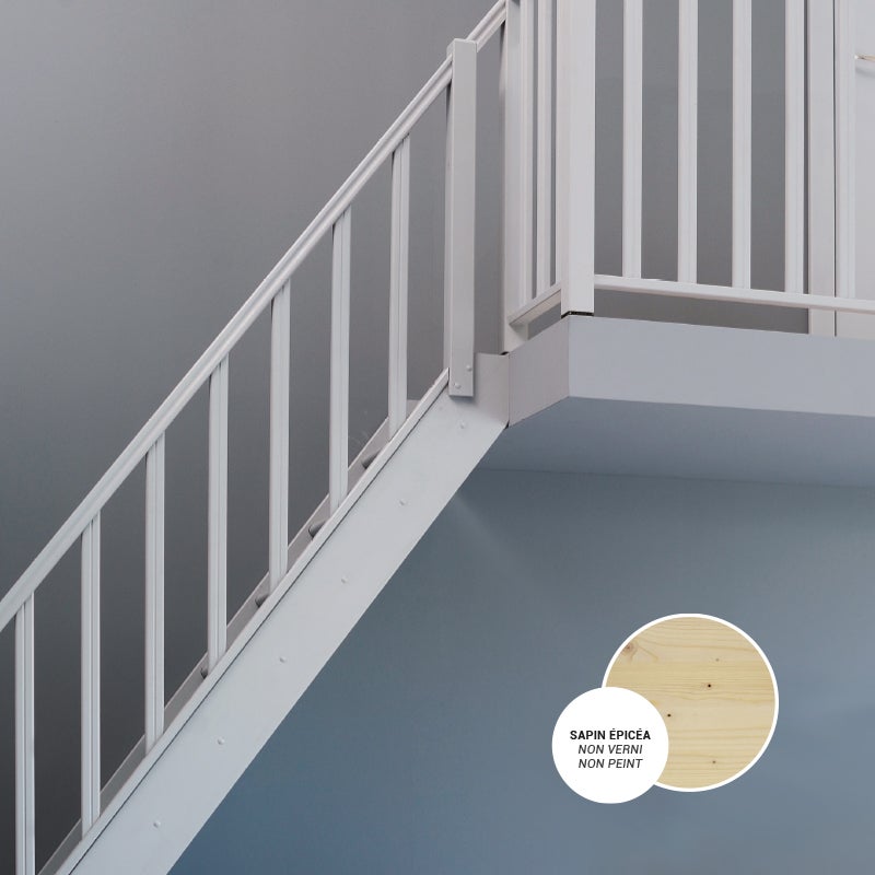 Escalier bois droit avec contremarches, Normandie KORDO - 2