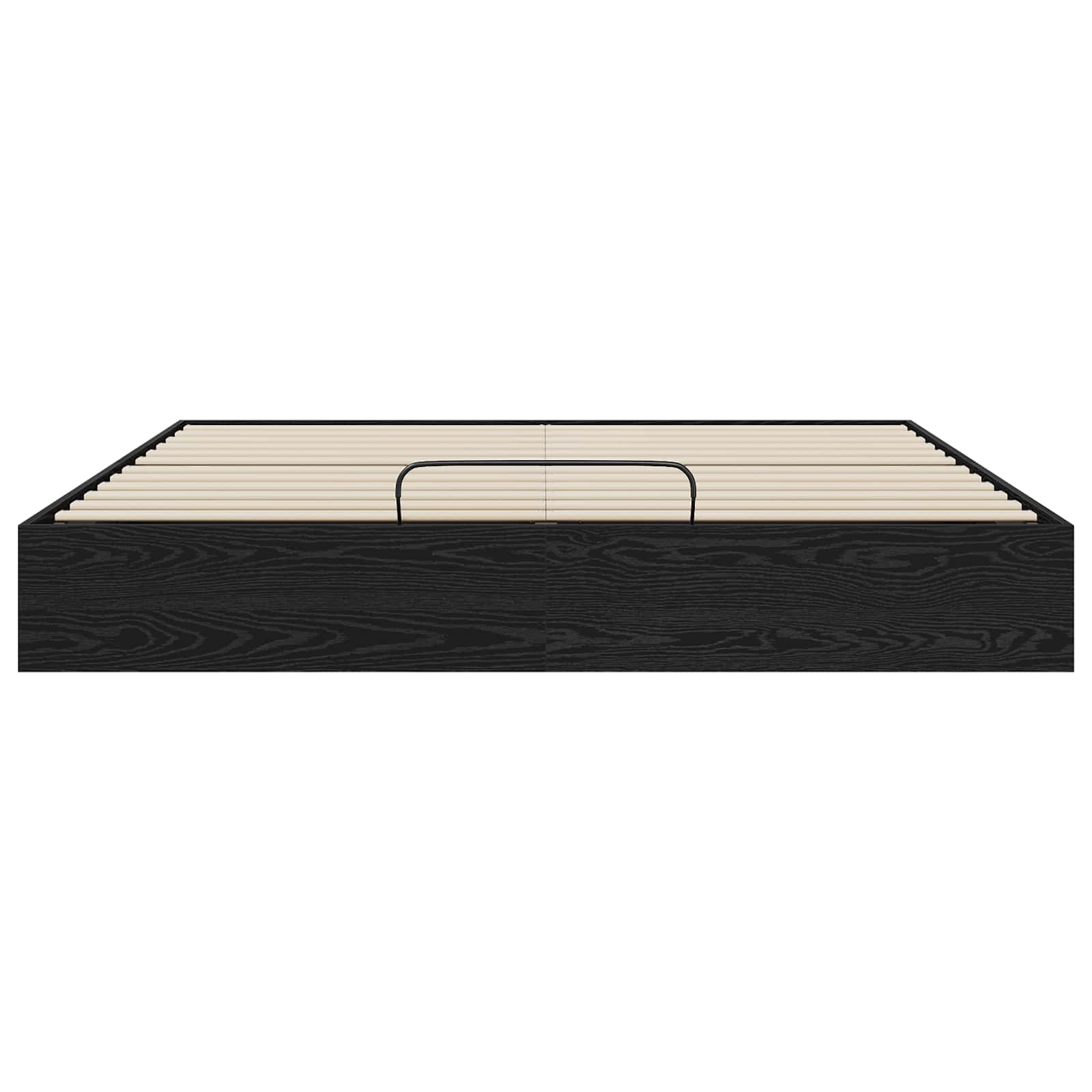 Cadre de lit ottoman avec rangement chêne noir 203 x 180 x 25 cm - 5