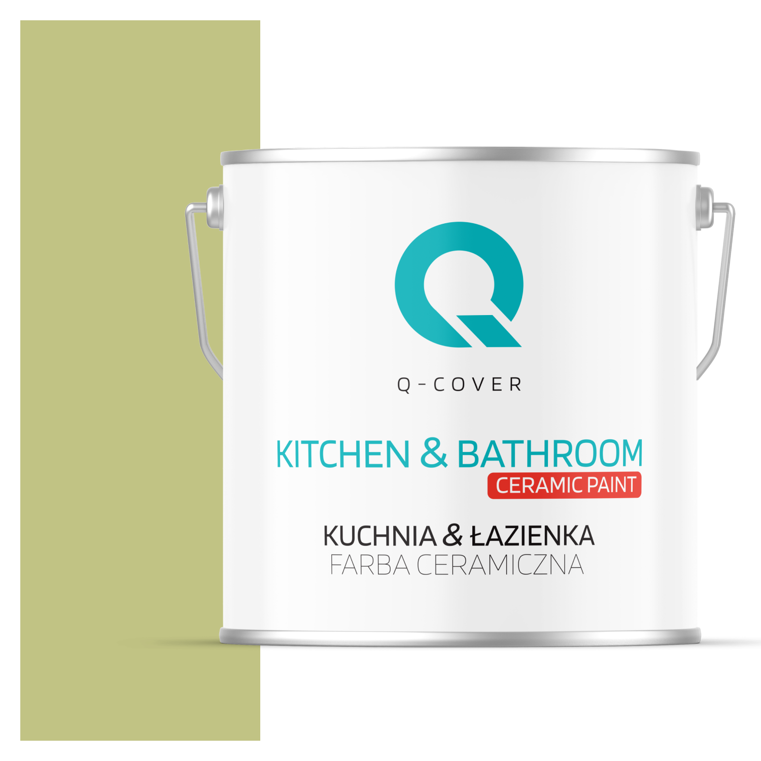 Farba Ceramiczna Kuchnia &amp; Łazienka Q-Cover Groszkowy H2451 Głęboki Mat 5L