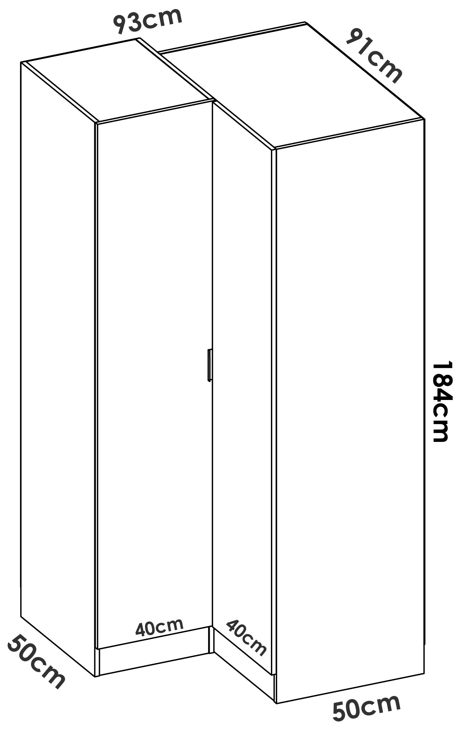 ESSEN Armario Rincon con puertas blanco - 7